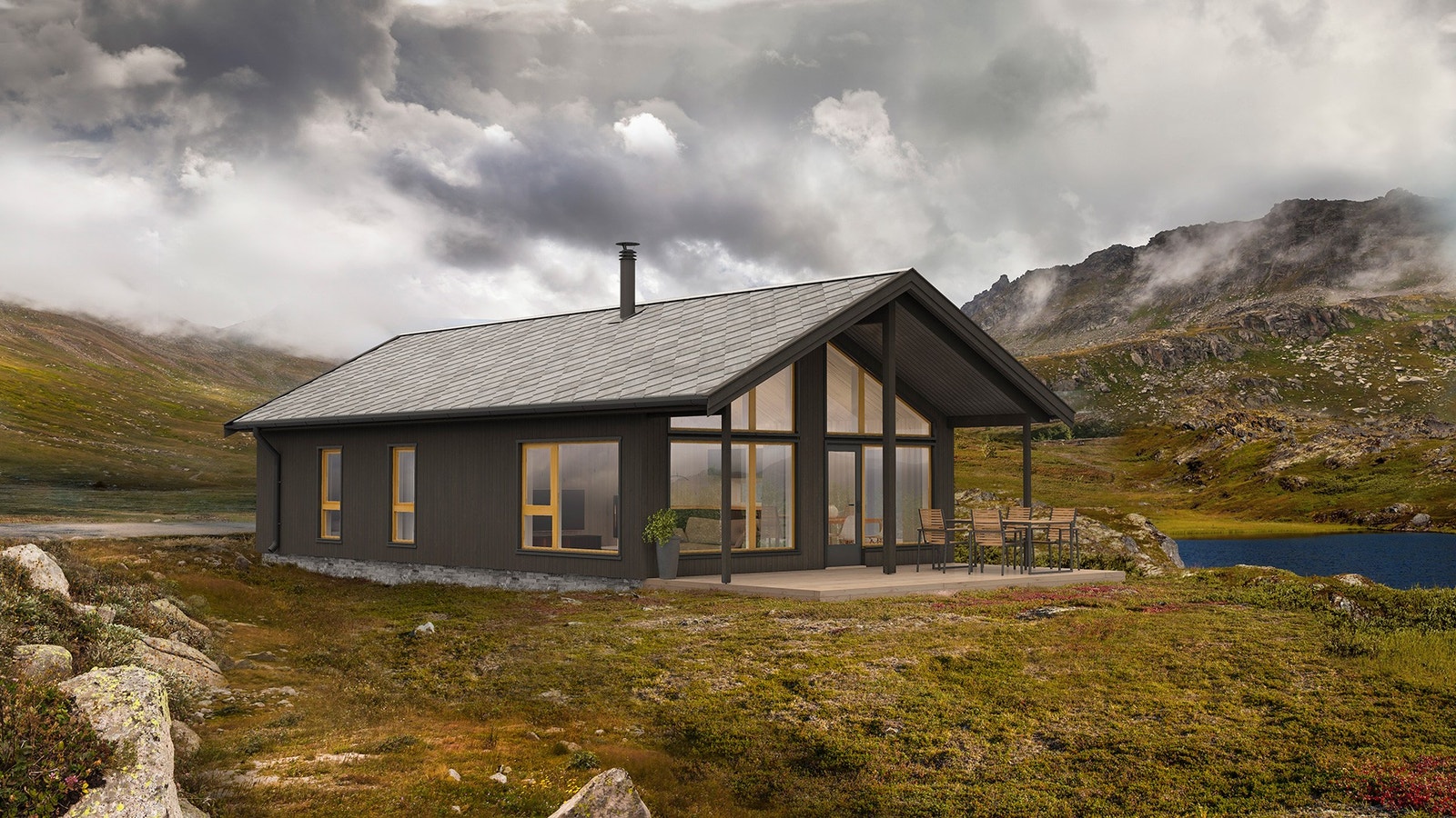 Hytta Nordavind - illustrasjon, avvik vil forekomme. Galleribilde