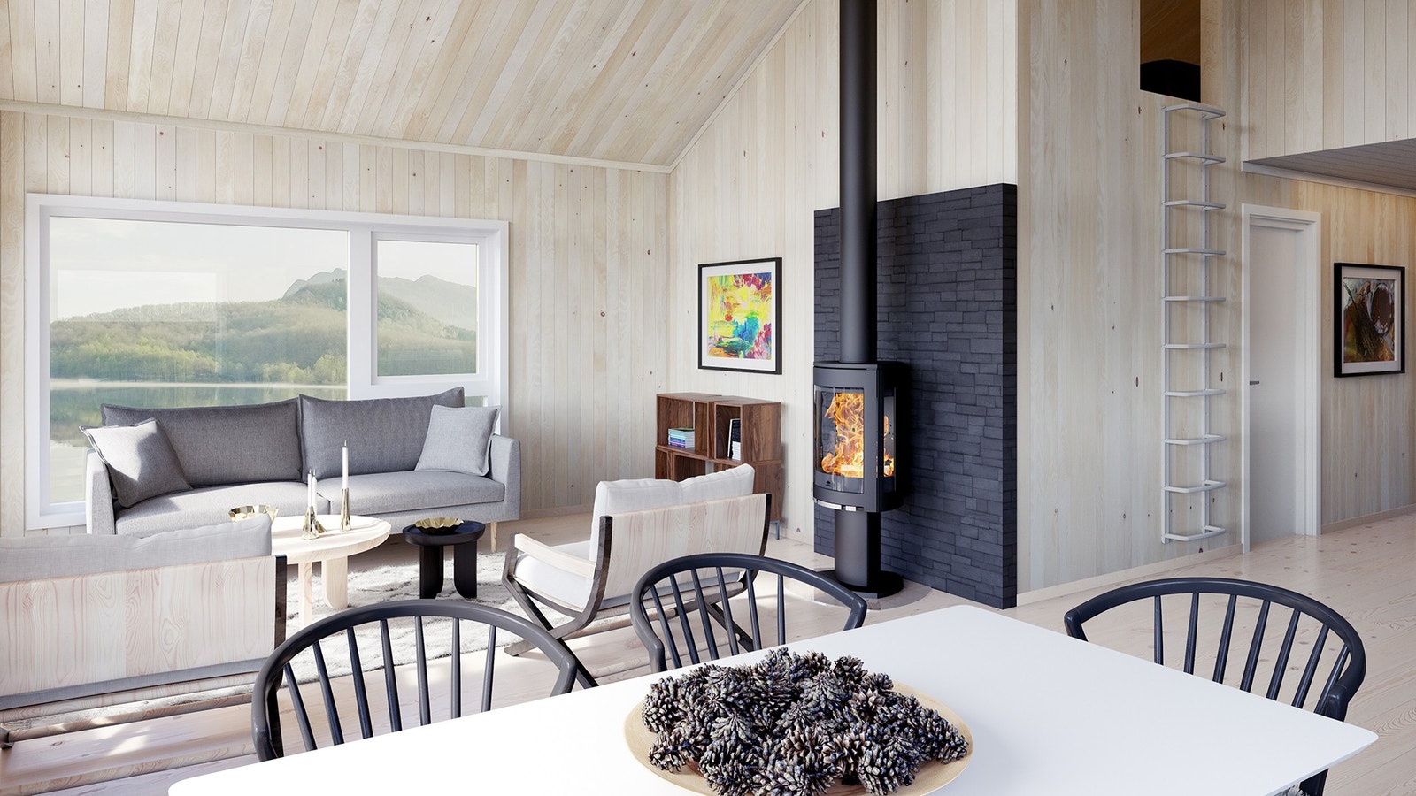 Stue i Blomsterenga - illustrasjon, avvik vil forekomme. Galleribilde