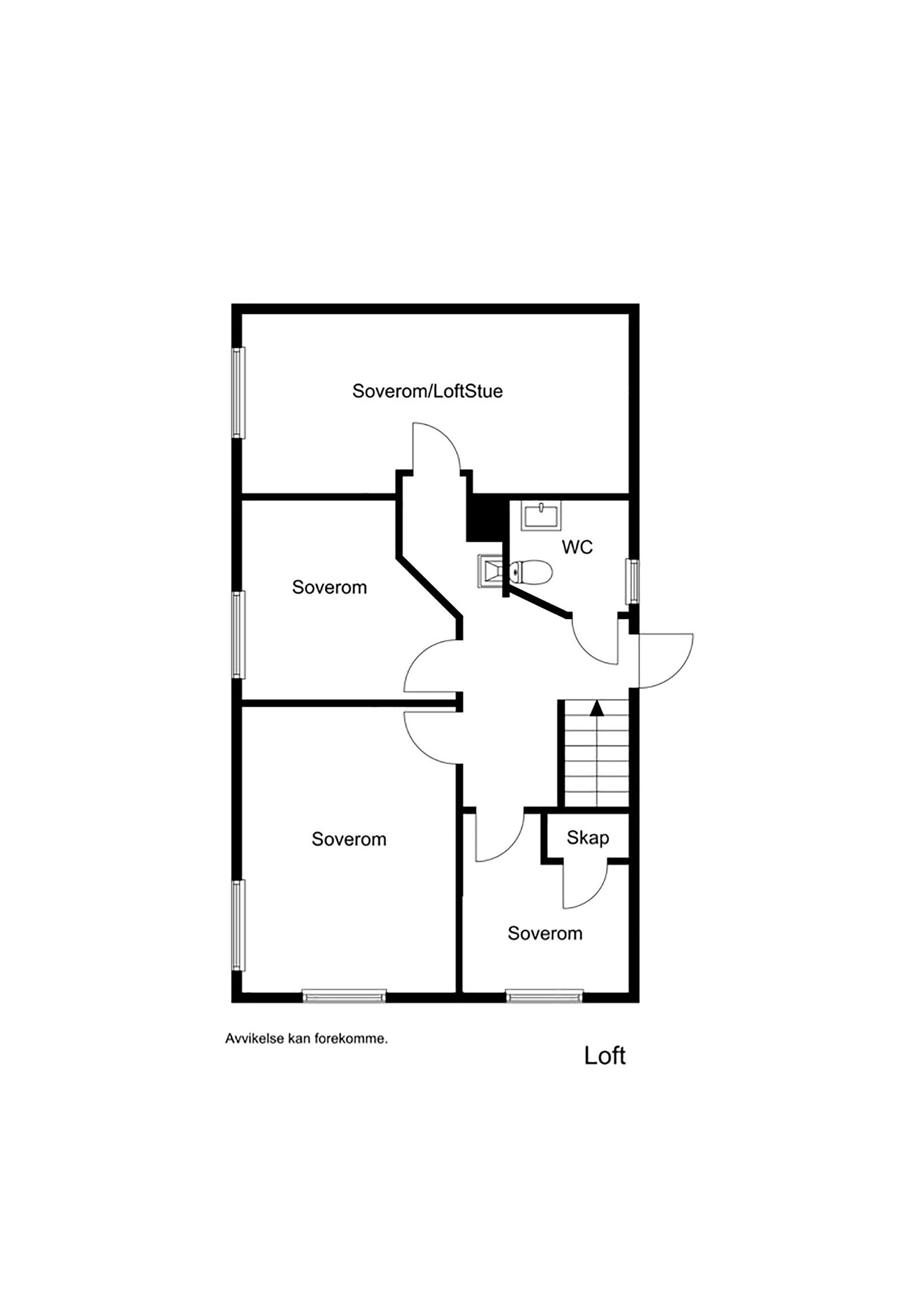 Plantegning loft Galleribilde