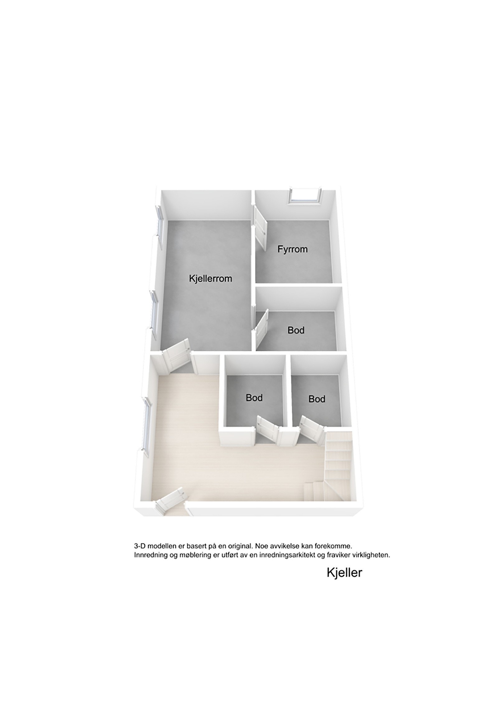 Plantegning Kjeller 3D Galleribilde