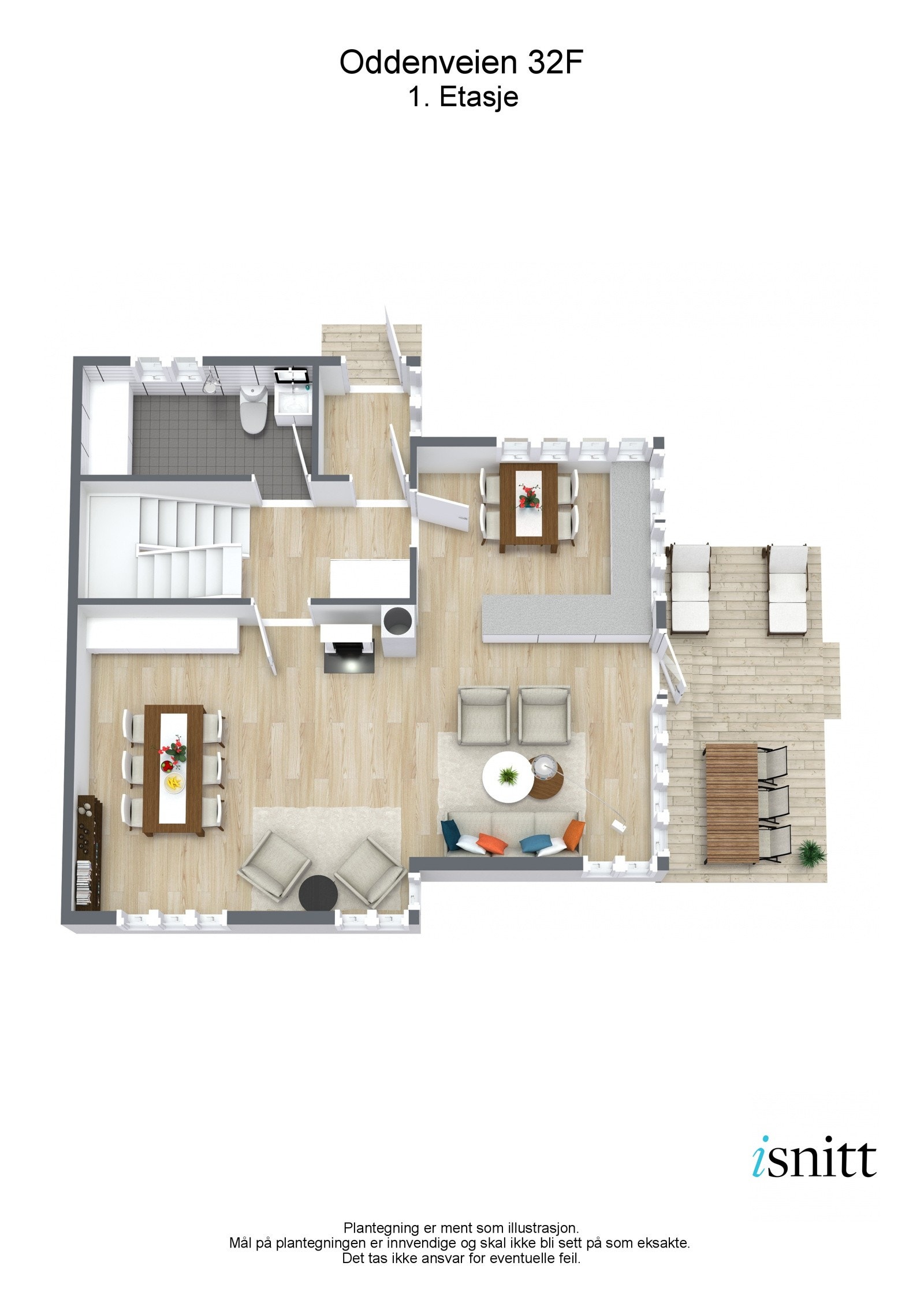 Oddenveien 32F - 3D - 1. Etasje Galleribilde