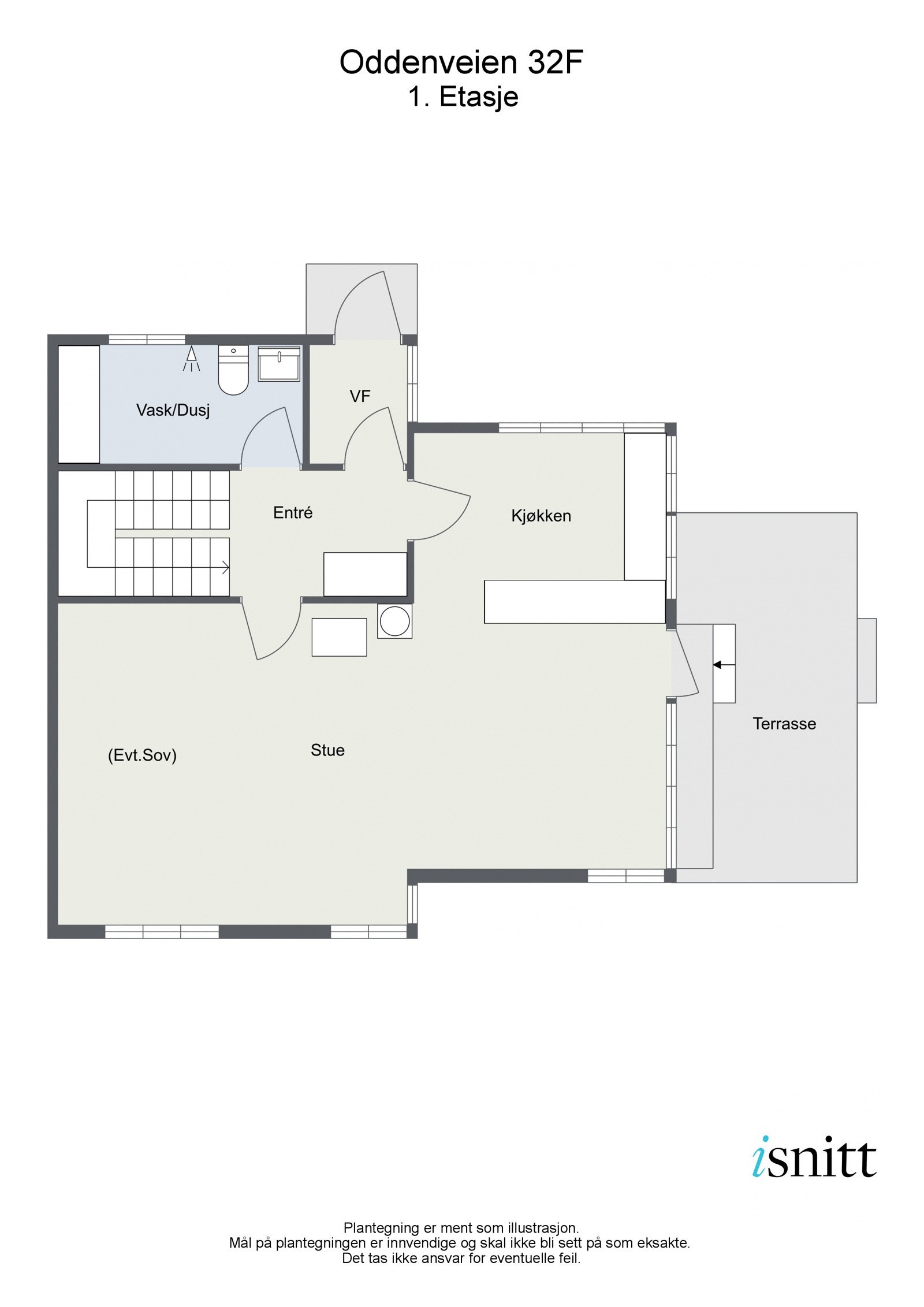 Oddenveien 32F - 2D - 1. Etasje Galleribilde