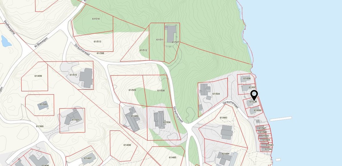 Kart over Strandhus 3 Galleribilde