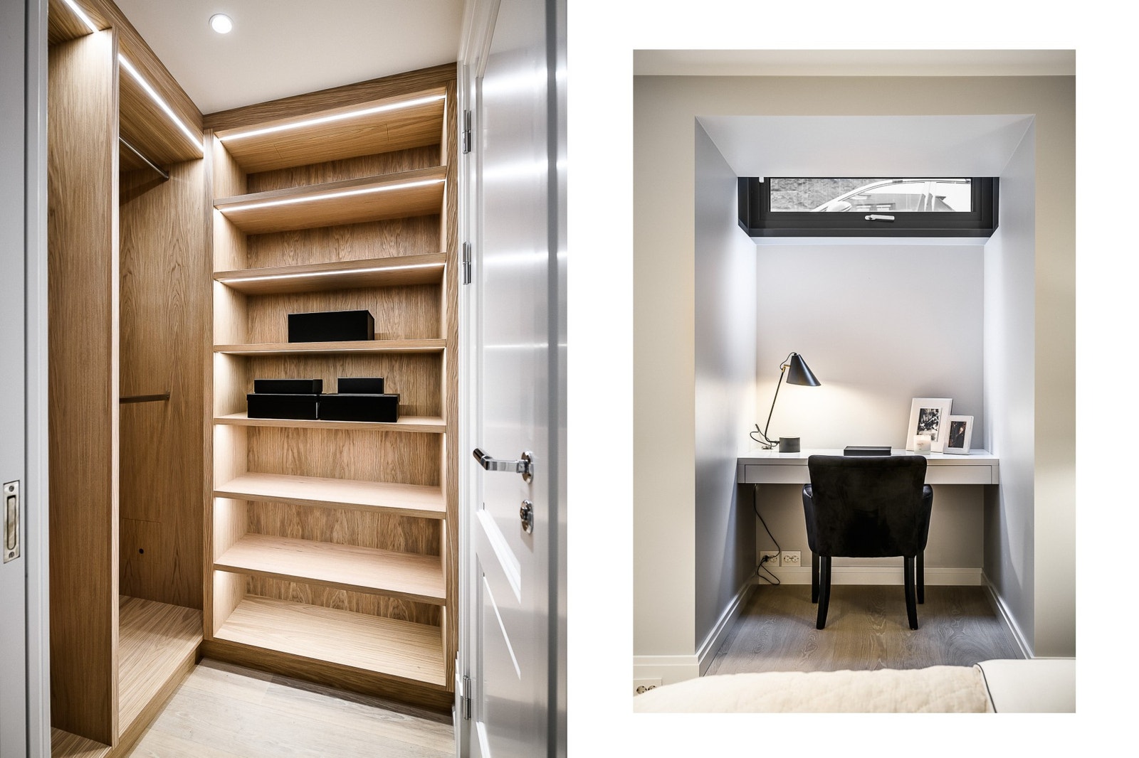 Kontor-plass og walk-in closet tilknyttet soverom nr. 3. Galleribilde