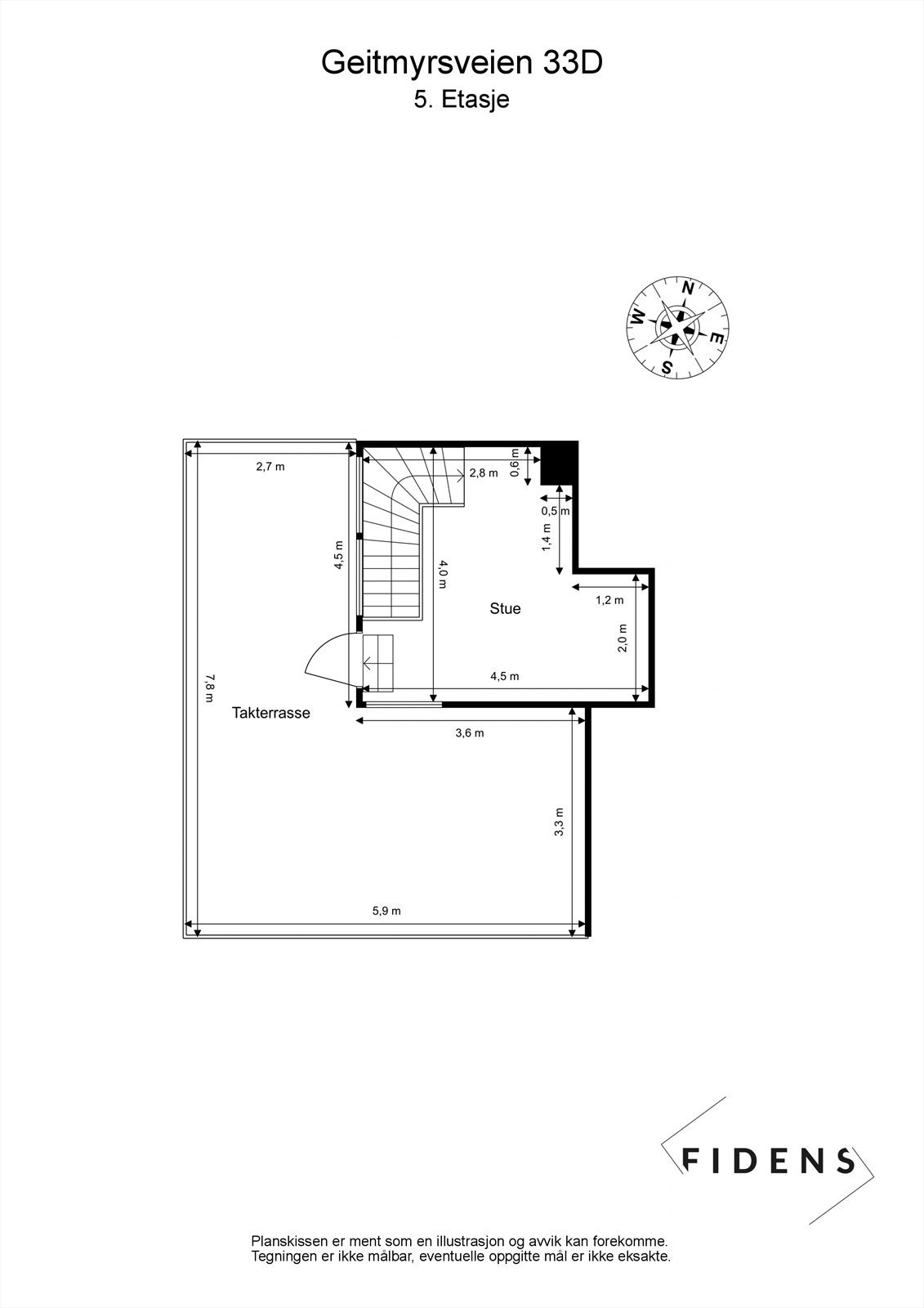 Plantegning 5. etasje Galleribilde