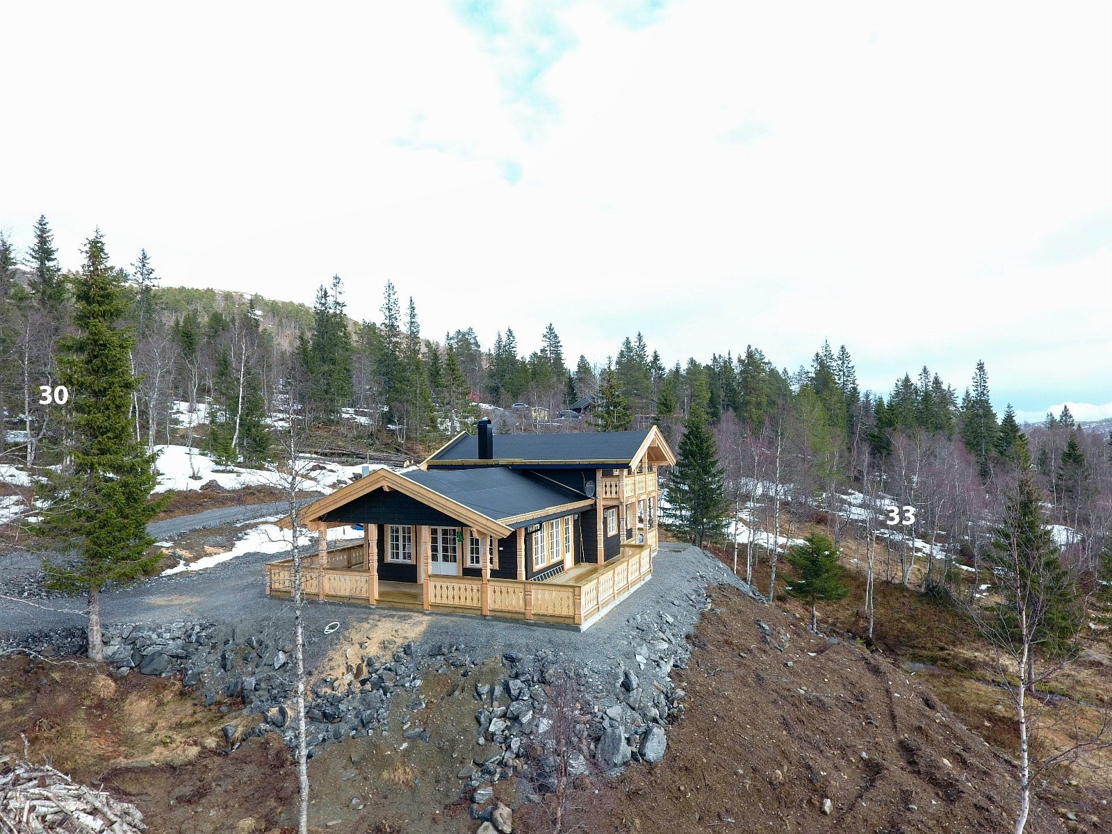 Tomtene kan bebygges med hytter på inntil 150 kvm. Galleribilde