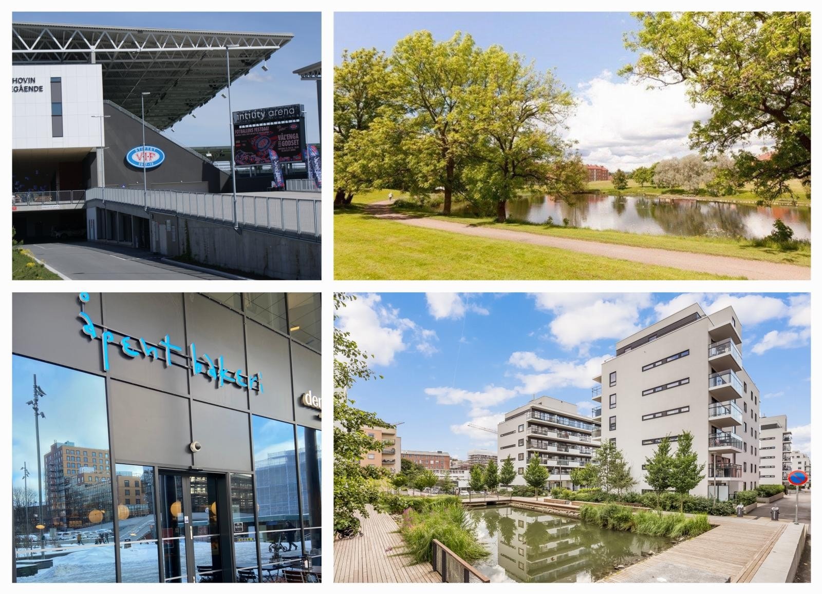 Nærområde: Intility Arena, Hovindammen, Åpent bakeri og vannspeil i Hovinbekken Galleribilde
