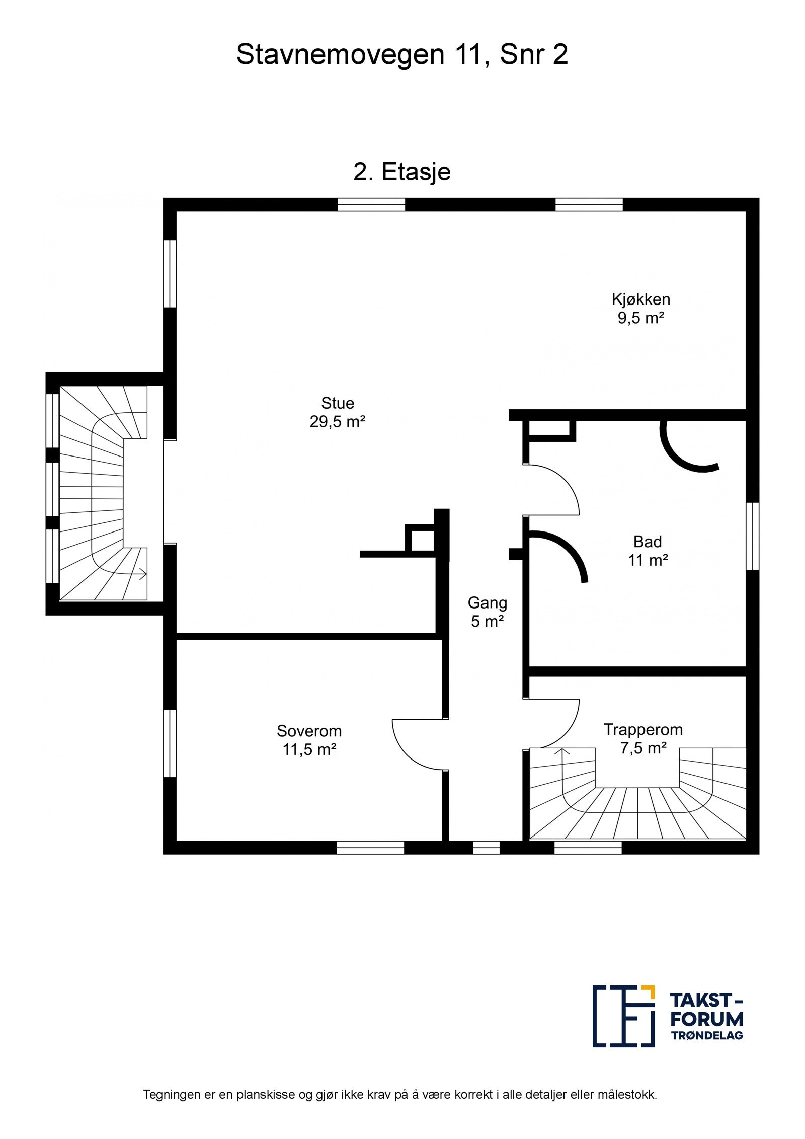 Planskisse 2. etasje Galleribilde