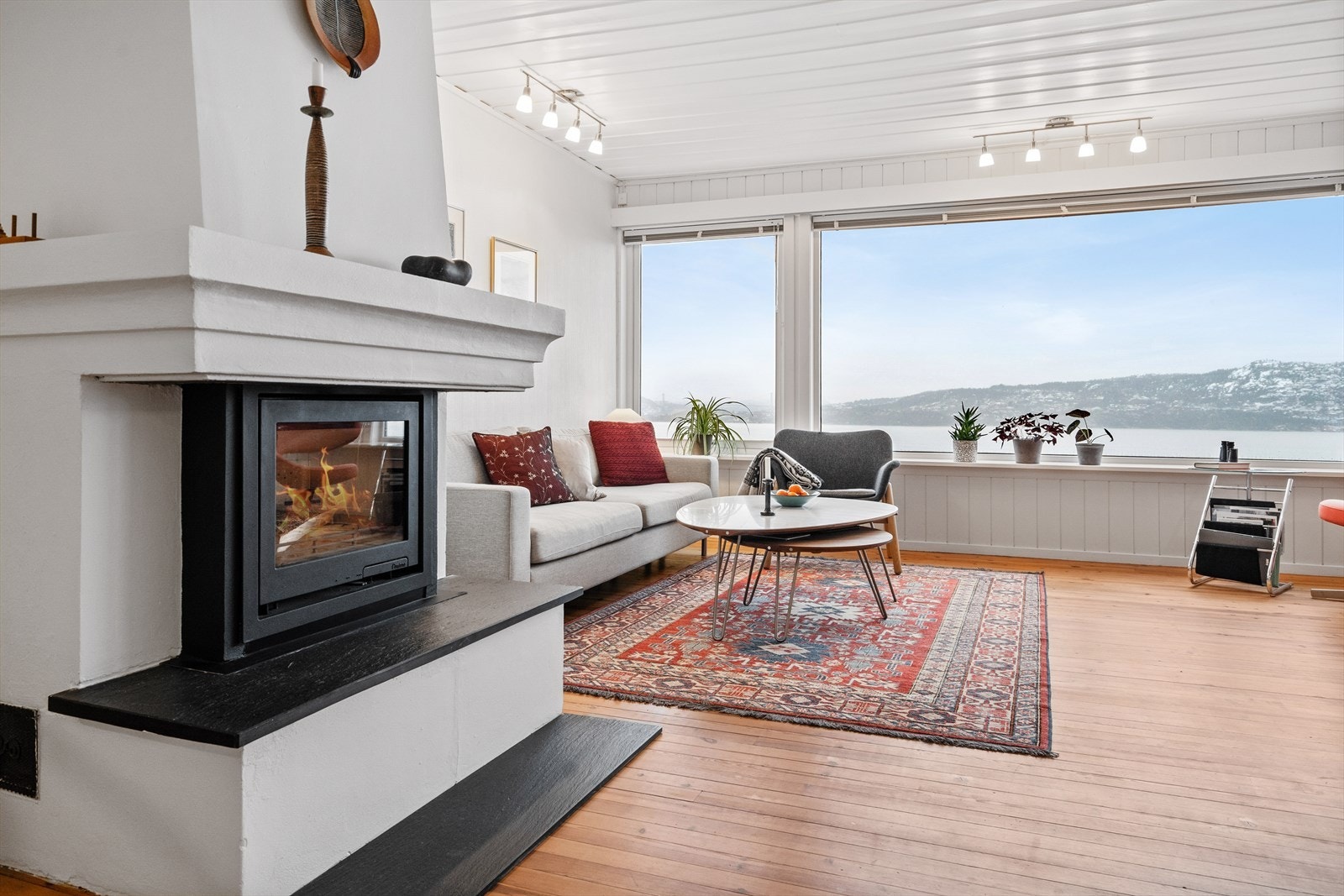 Rentbrennende peis med innsats fra 2020. Galleribilde