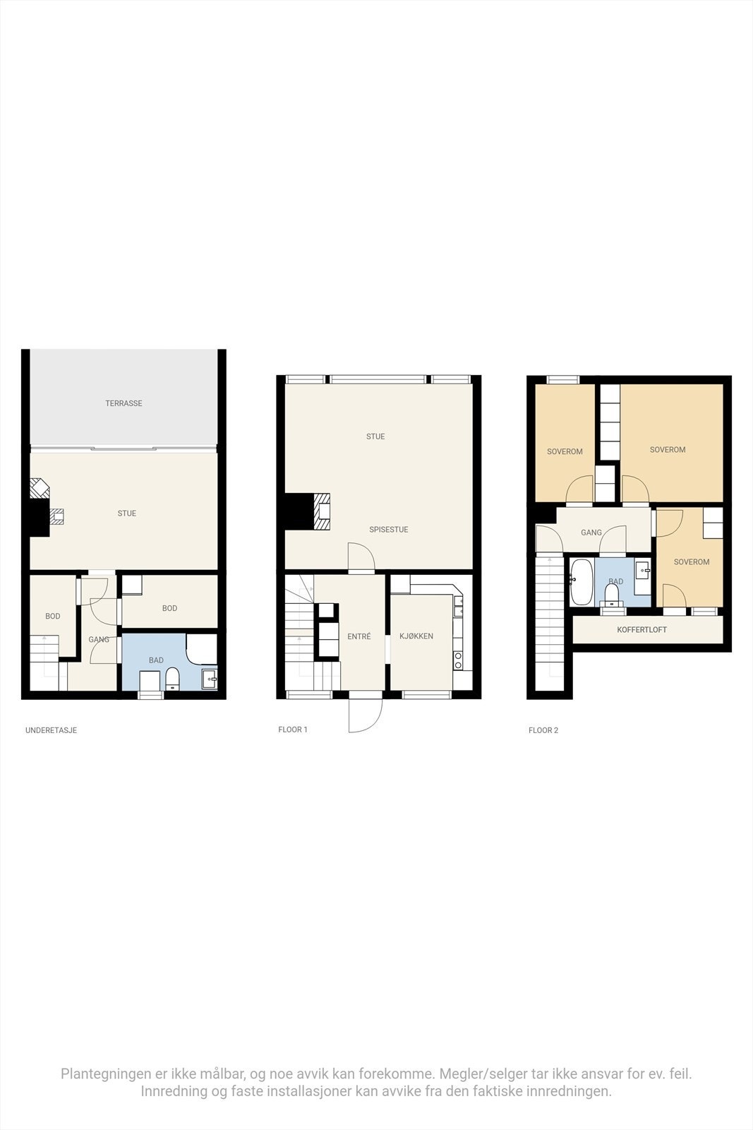 Plantegninger av alle plan. Galleribilde