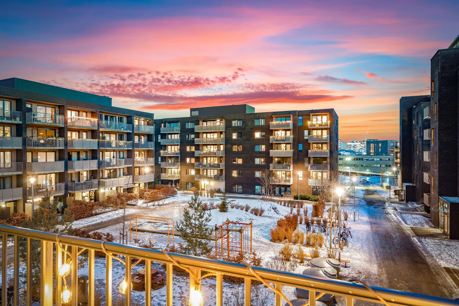 Herfra har du flott utsikt over fellesområdene. Galleribilde