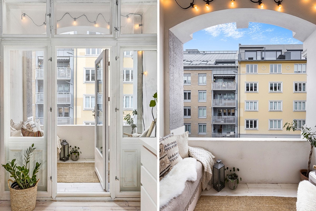 Vestvendt balkong - Et perfekt sted for lange sommerkvelder. Galleribilde