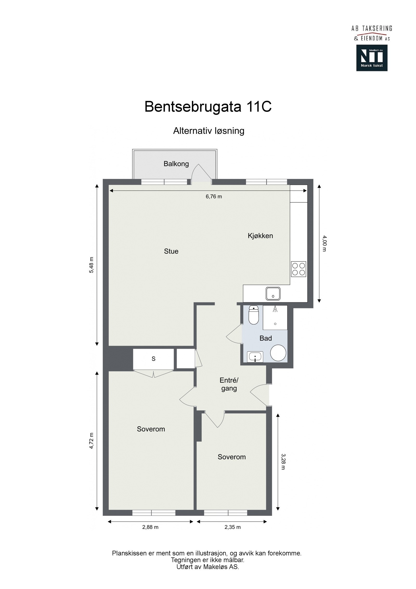 Alternativ planløsning Galleribilde