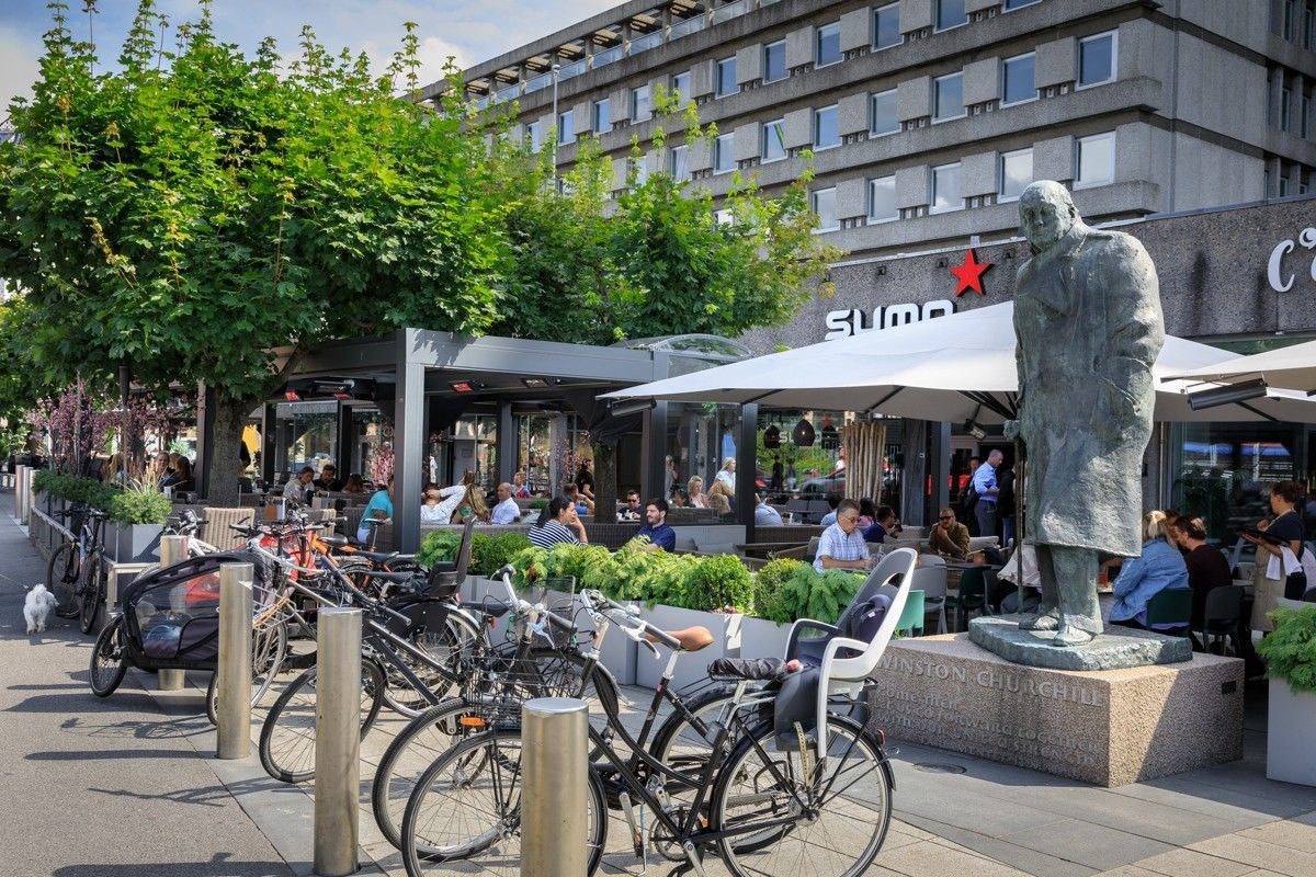 Eiendommen har en sentral beliggenhet mellom Solli plass og Tjuvholmen Galleribilde