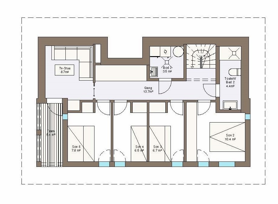 Plantegning sokkeletasje 20ATU Galleribilde