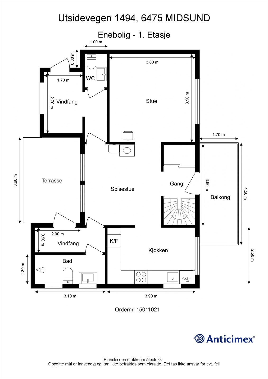 Plantegning 1. etasje Galleribilde