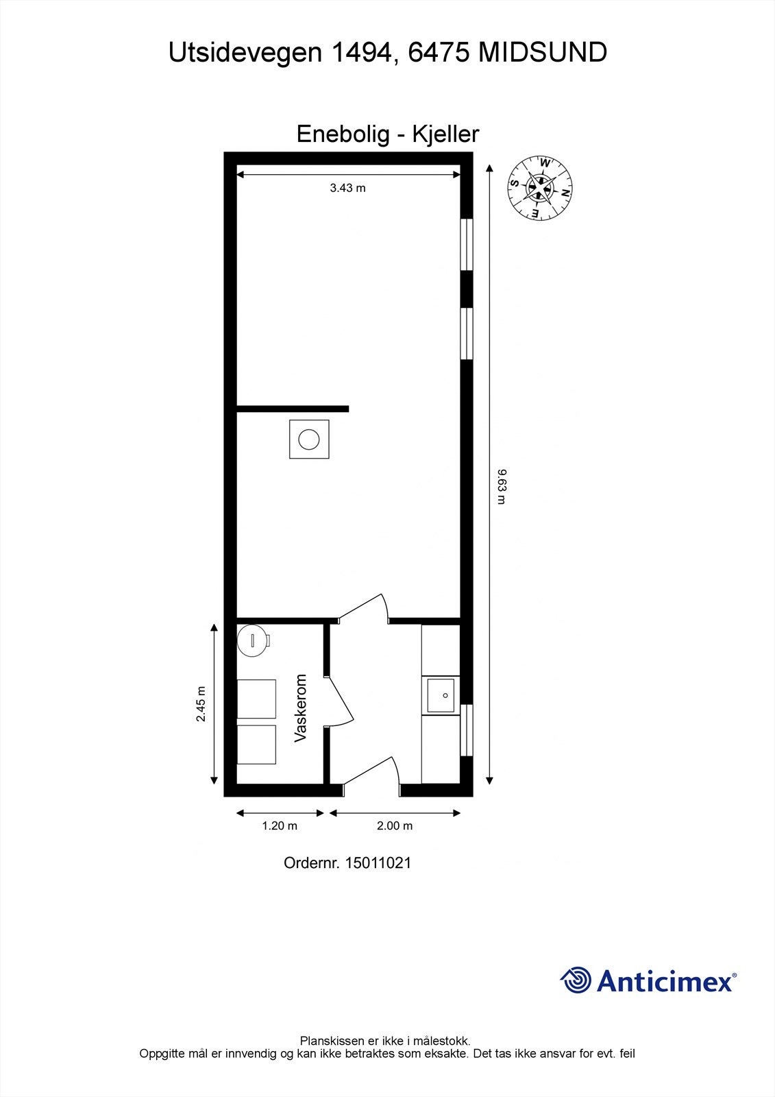 Plantegning kjeller Galleribilde