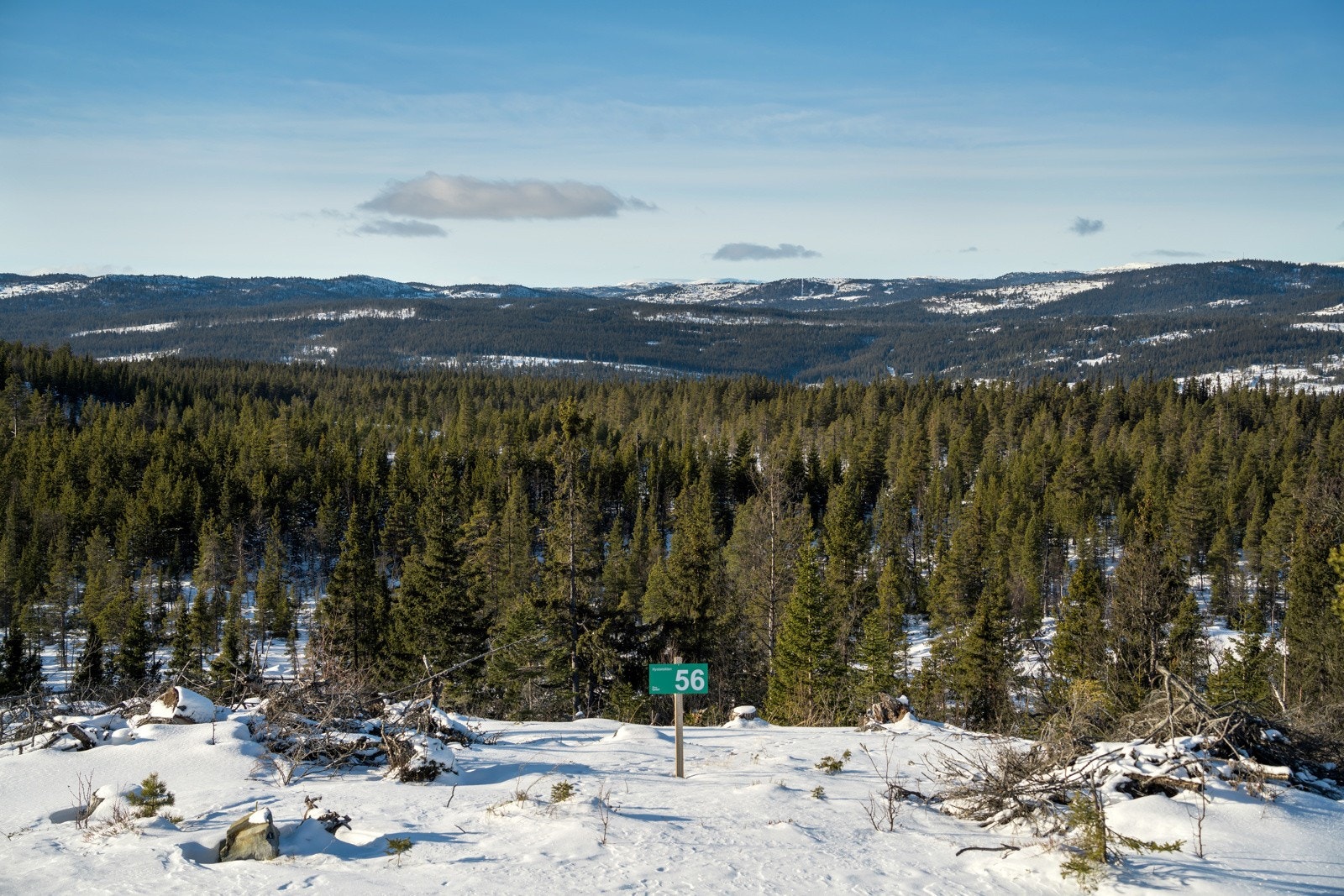 Tomten ligger som første i rekke mot utsikten og fri natur Galleribilde