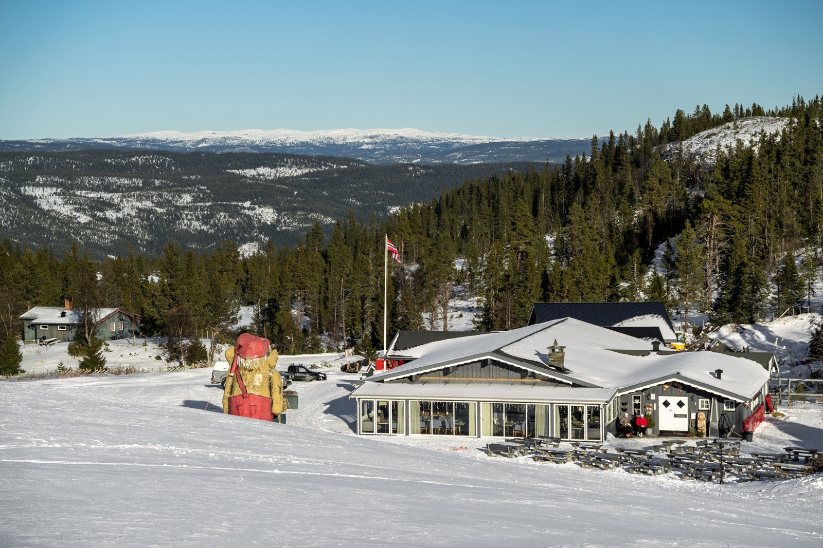 Nystølkroken kafé ligger en kort spasertur unna tomten Galleribilde