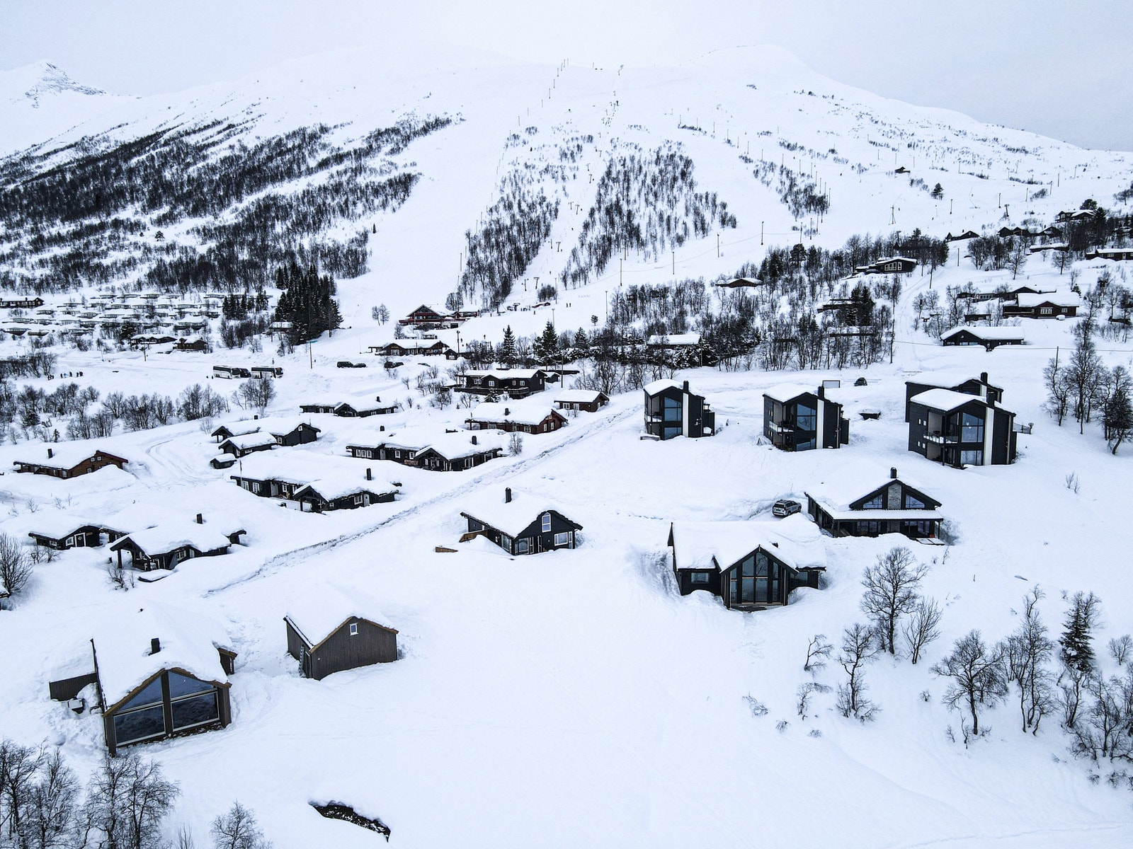 Visningshytten ligger i hyttefeltet vårt Fjellsætra Alpegrend på Fjellsætra- Galleribilde