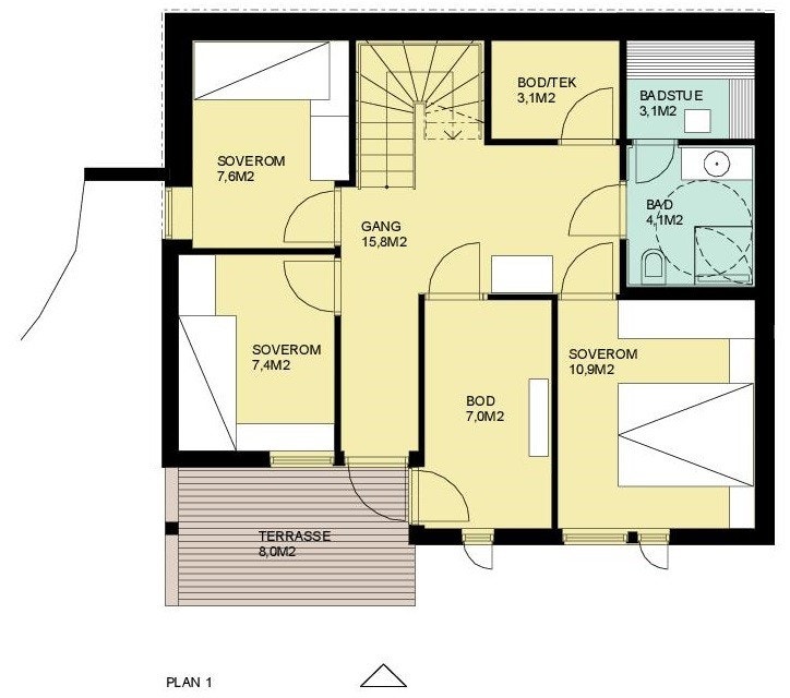 Segelstadseterlia 10, leil. 5B Plan 1 Galleribilde