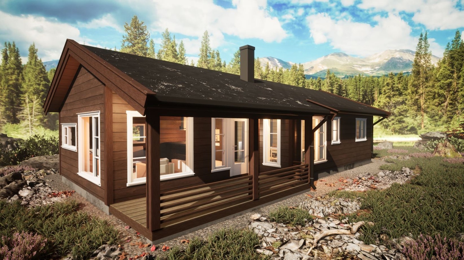 Fjellbrud hytte som kan tilpasses dine ønsker (kostnadsfri tegnetilpasning) Galleribilde