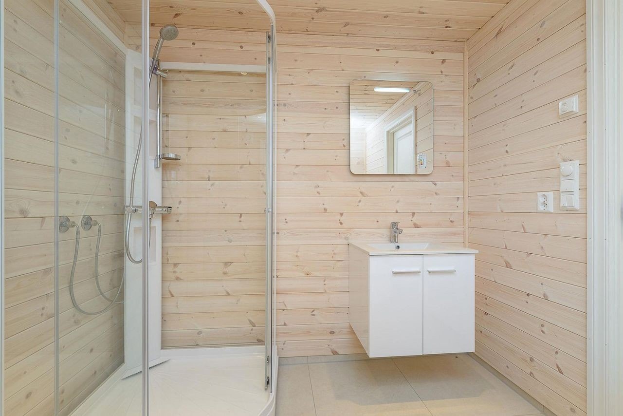 Du kan velge dusjkabinett eller dusjnisje Galleribilde