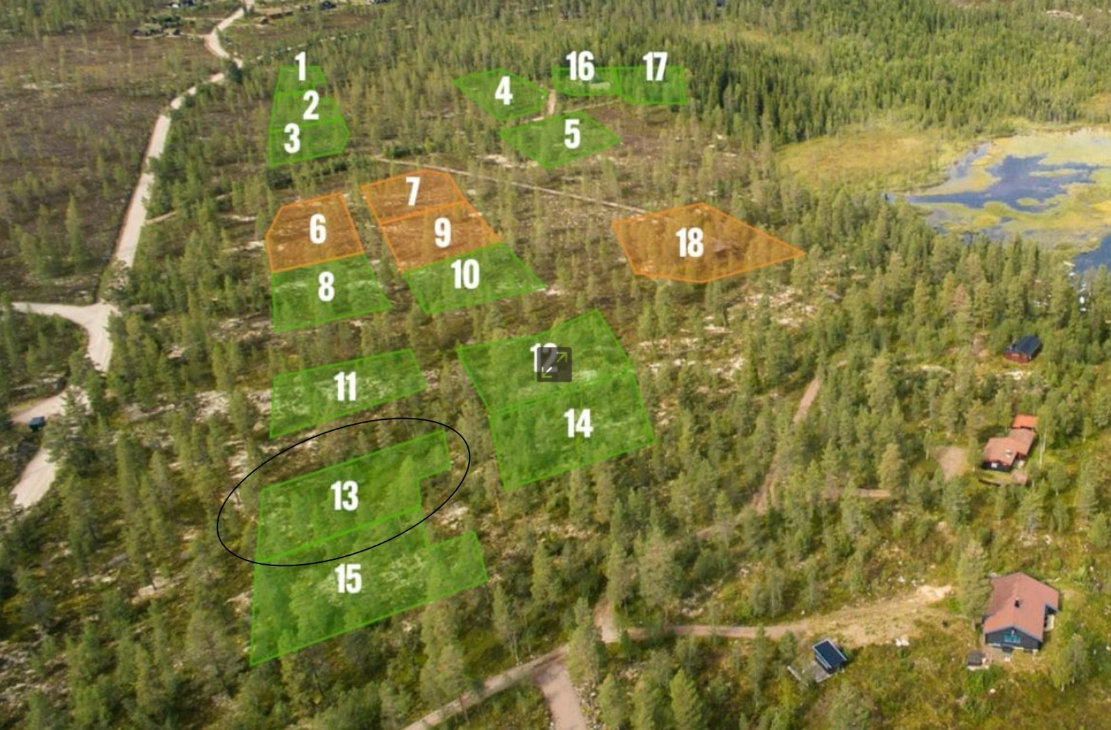 Romslig selveiertomt på 1.550 m2 ved idylliske Eltsjøen Galleribilde