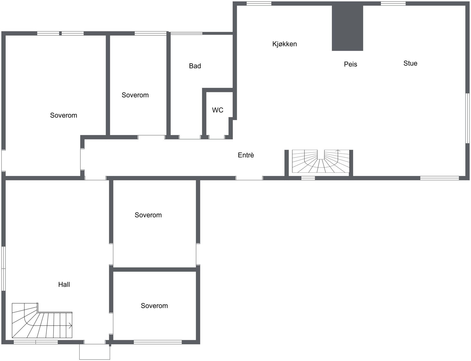 Asker Terrasse 35 - 1. etg i hoveddel og hybeldel. Galleribilde