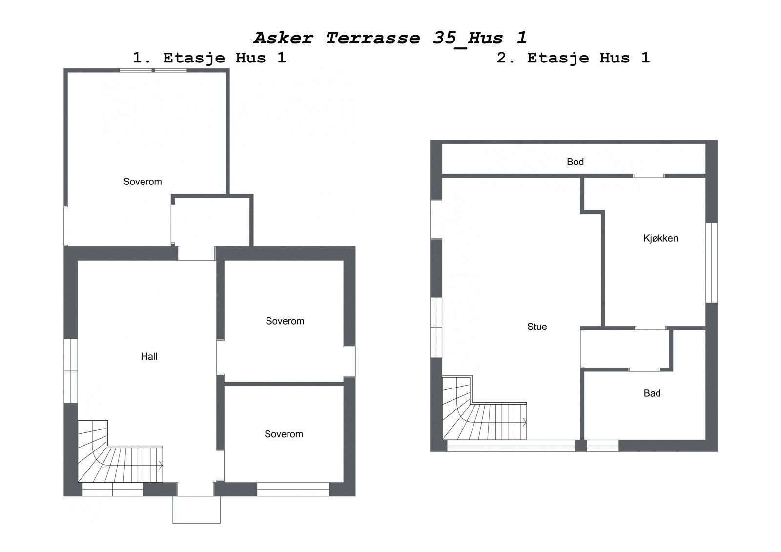 Project letterhead - Asker Terrasse 35_Hus 1 - 2D Floor Plan Galleribilde