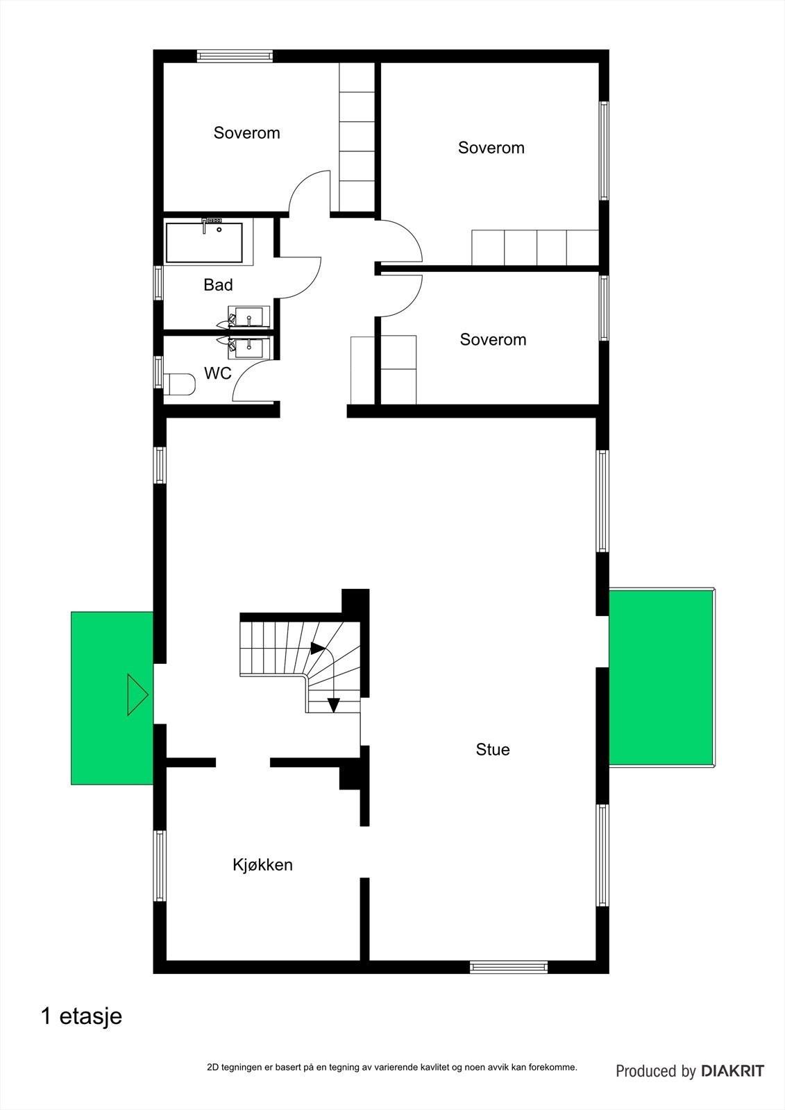 Plantegning 1. etasje. Galleribilde