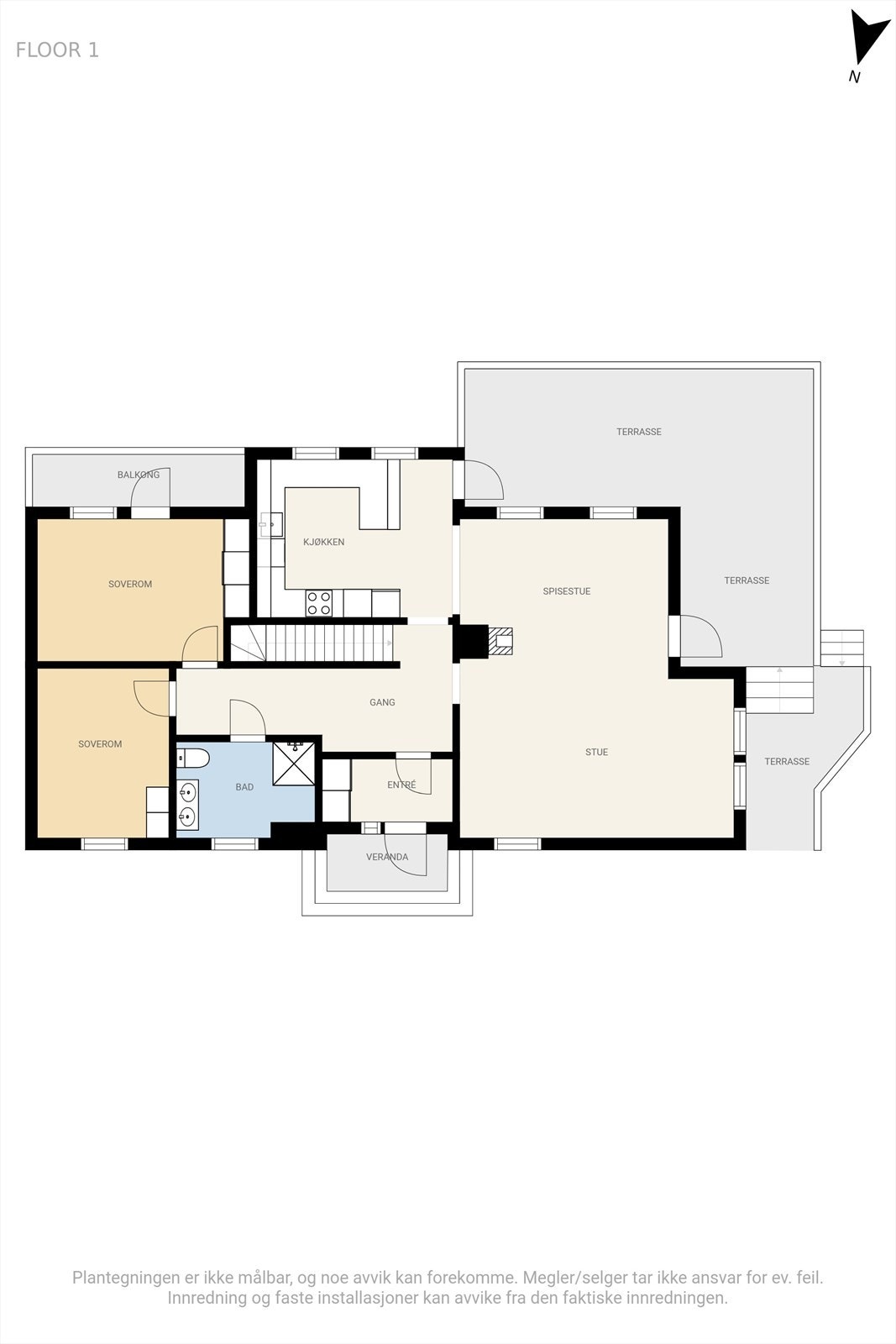 Plantegning for hovedetasje Galleribilde