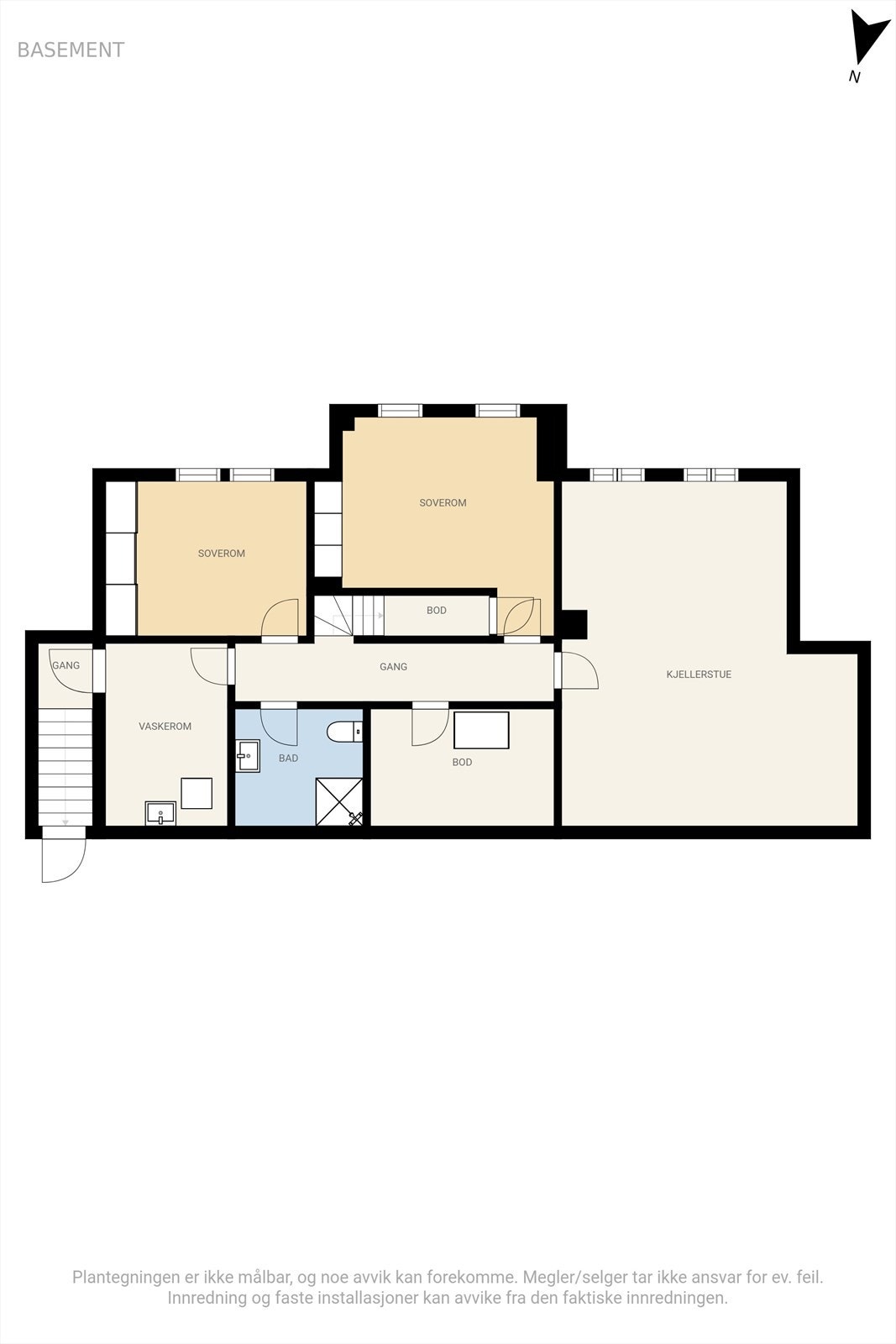 Plantegning for sokkeletasje Galleribilde