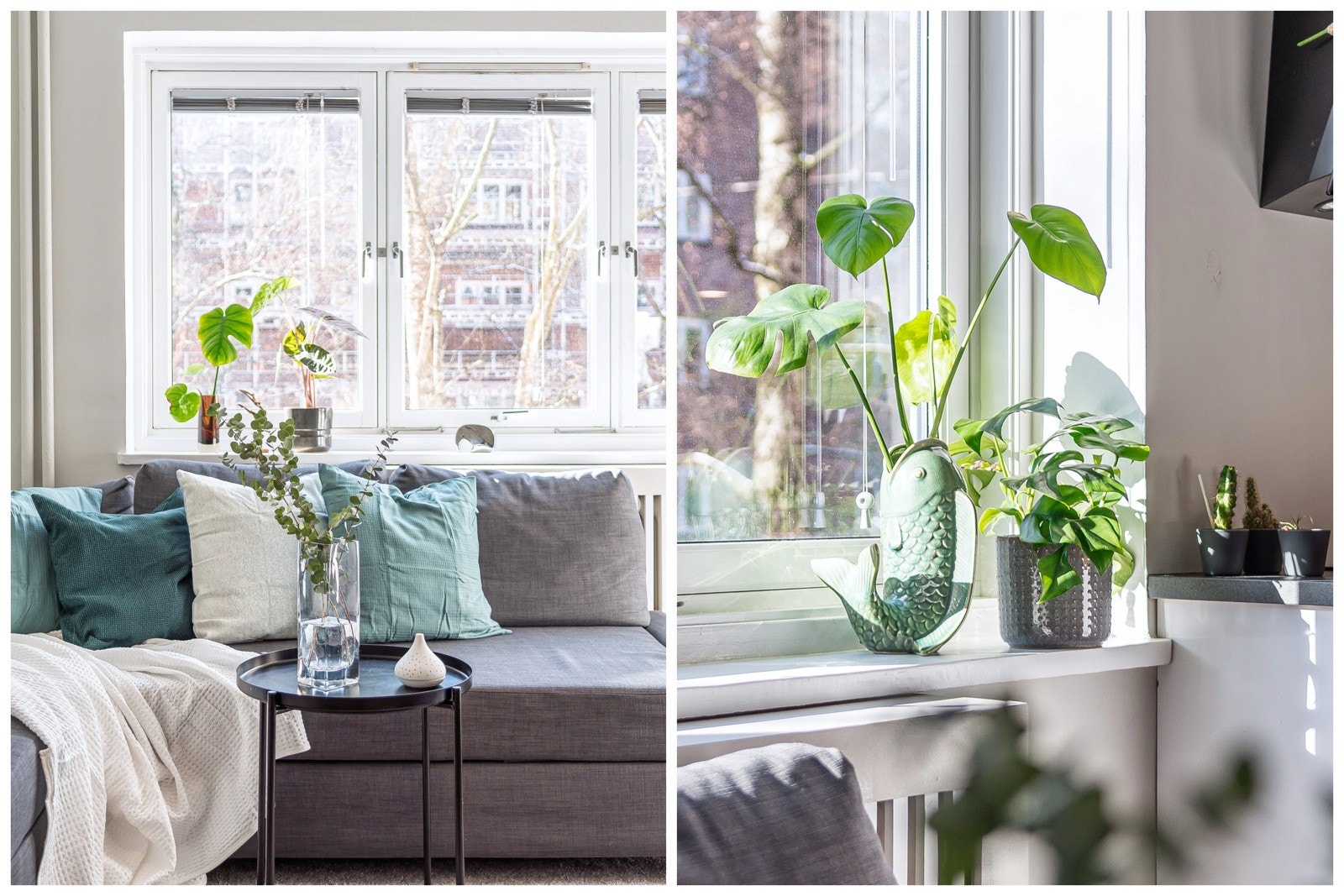 Sofagruppen finner sin naturlige plassering langs de store vindusflatene. Galleribilde
