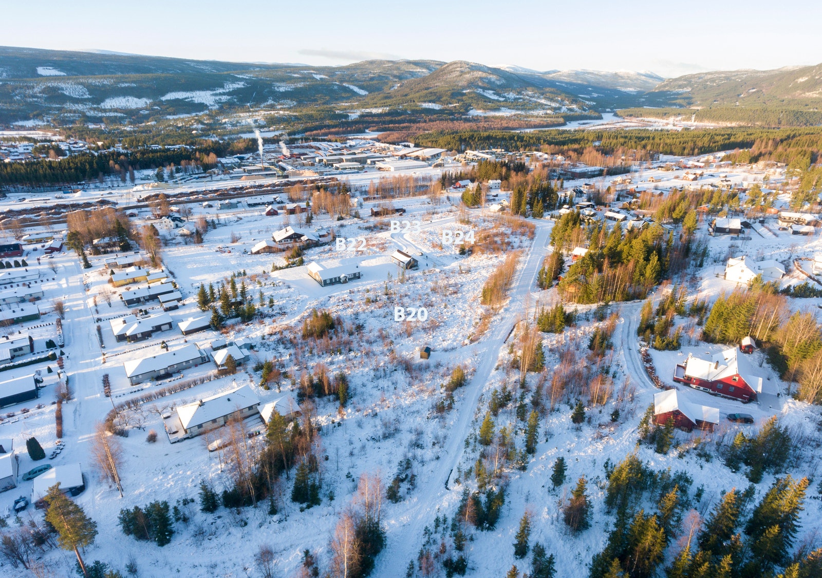 Området har gode sol-og utsiktsforhold Galleribilde