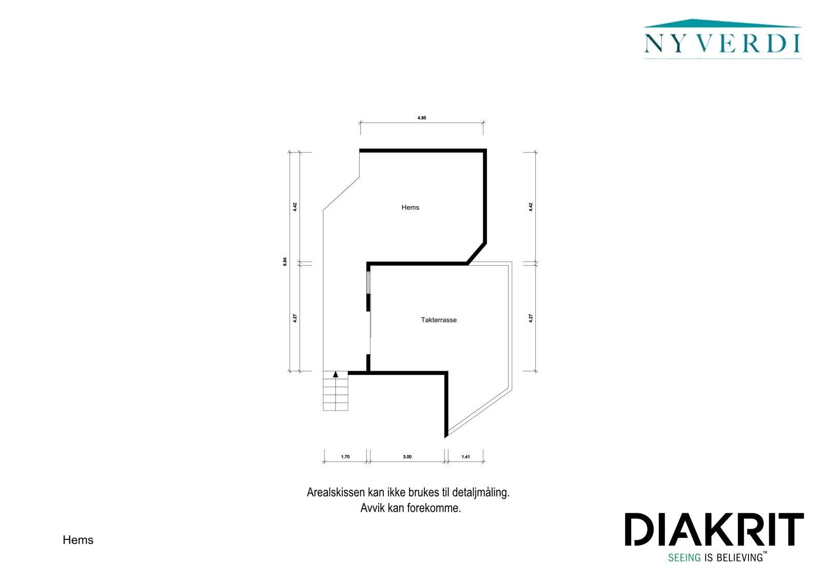 Plantegning 6 etasje ( Messanin ) Galleribilde