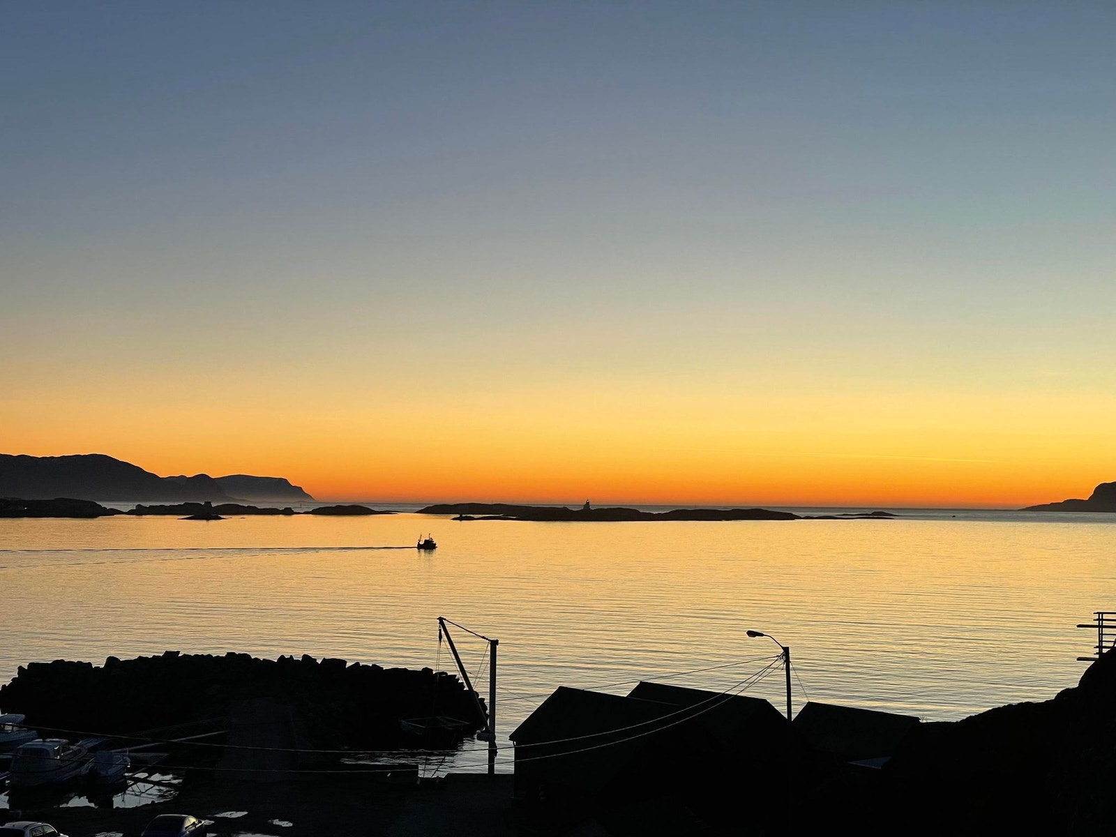 Utsiktsbilde til solnedgang Galleribilde