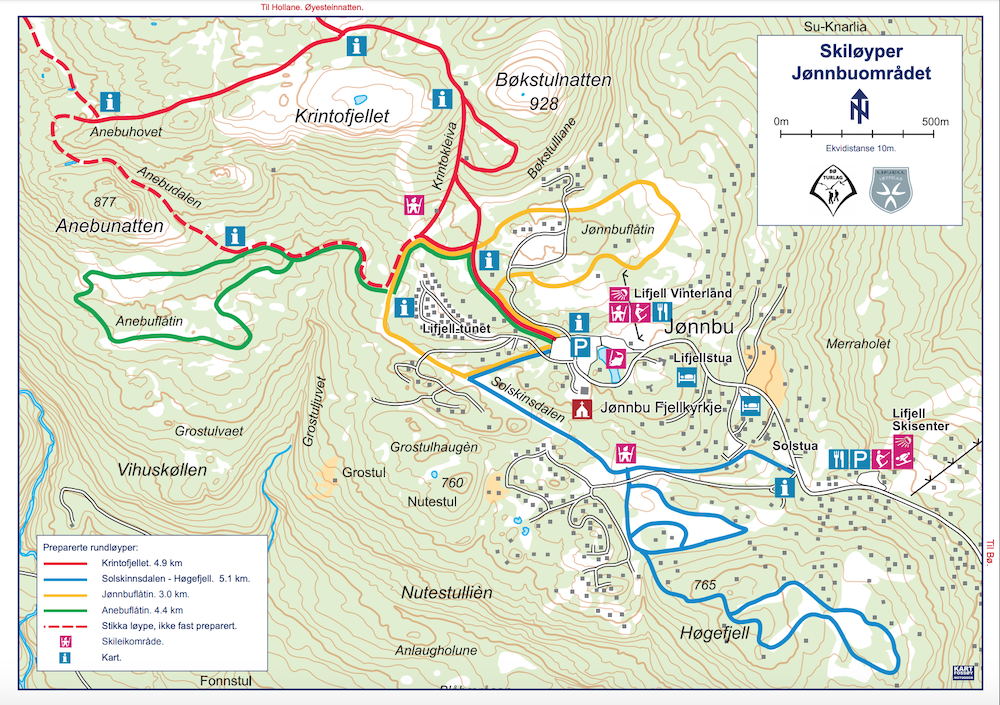 Løypekart nærområdet Galleribilde
