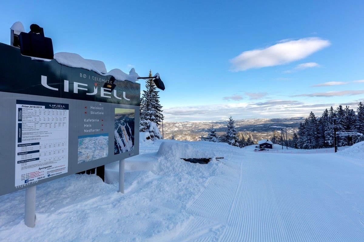 Lifjell skisenter ligger kun 5 minutter unna tomten med bil. Galleribilde