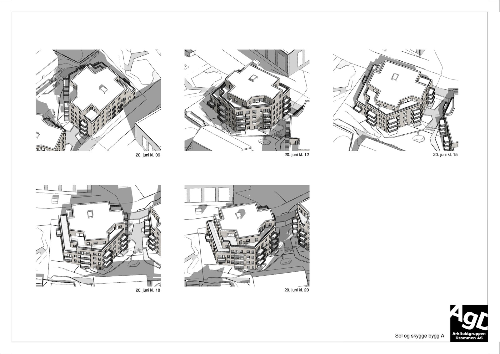 Solstudie bygg A. Avvik vil forekomme. Galleribilde