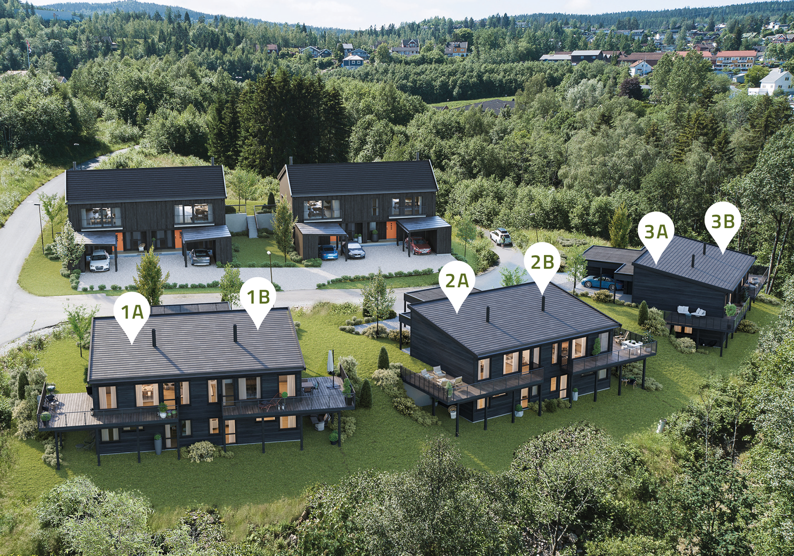 Se merket illustrasjon for hvor bolig 1A ligger. Bildet er et illustrasjonsfoto og kan avvike fra endelig leveranse. Galleribilde