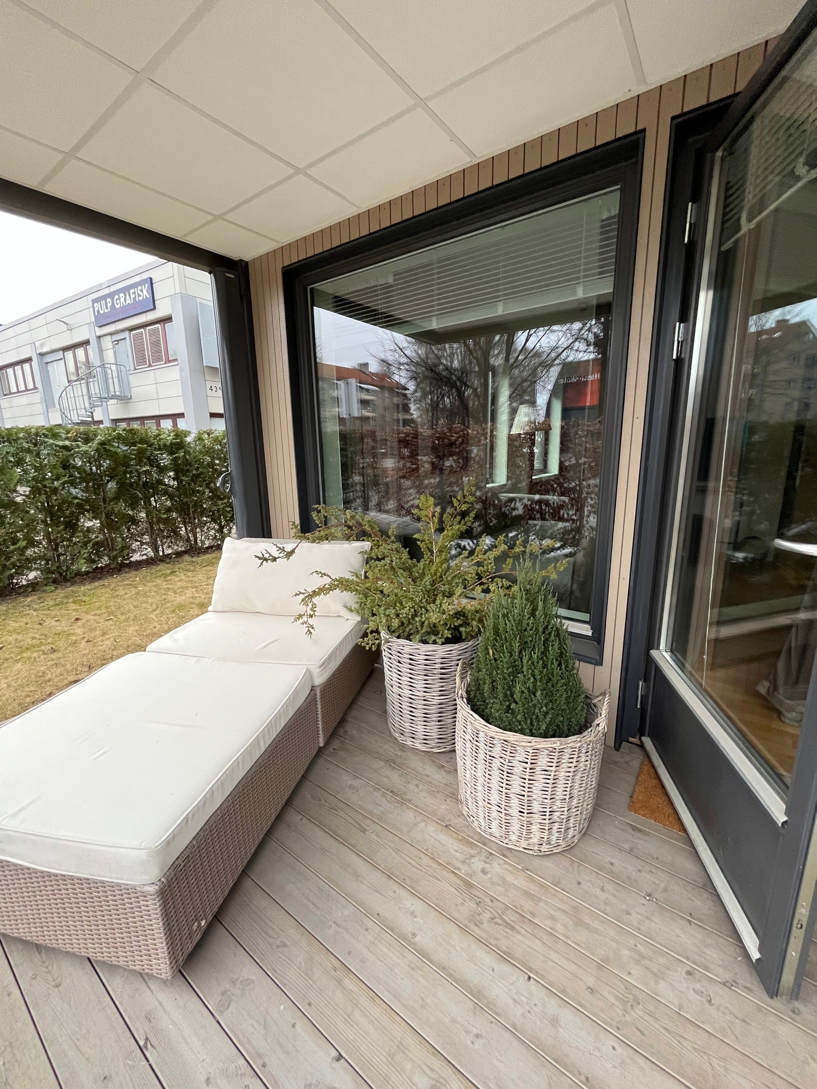 Terrasse med nydelig kveldssol Galleribilde
