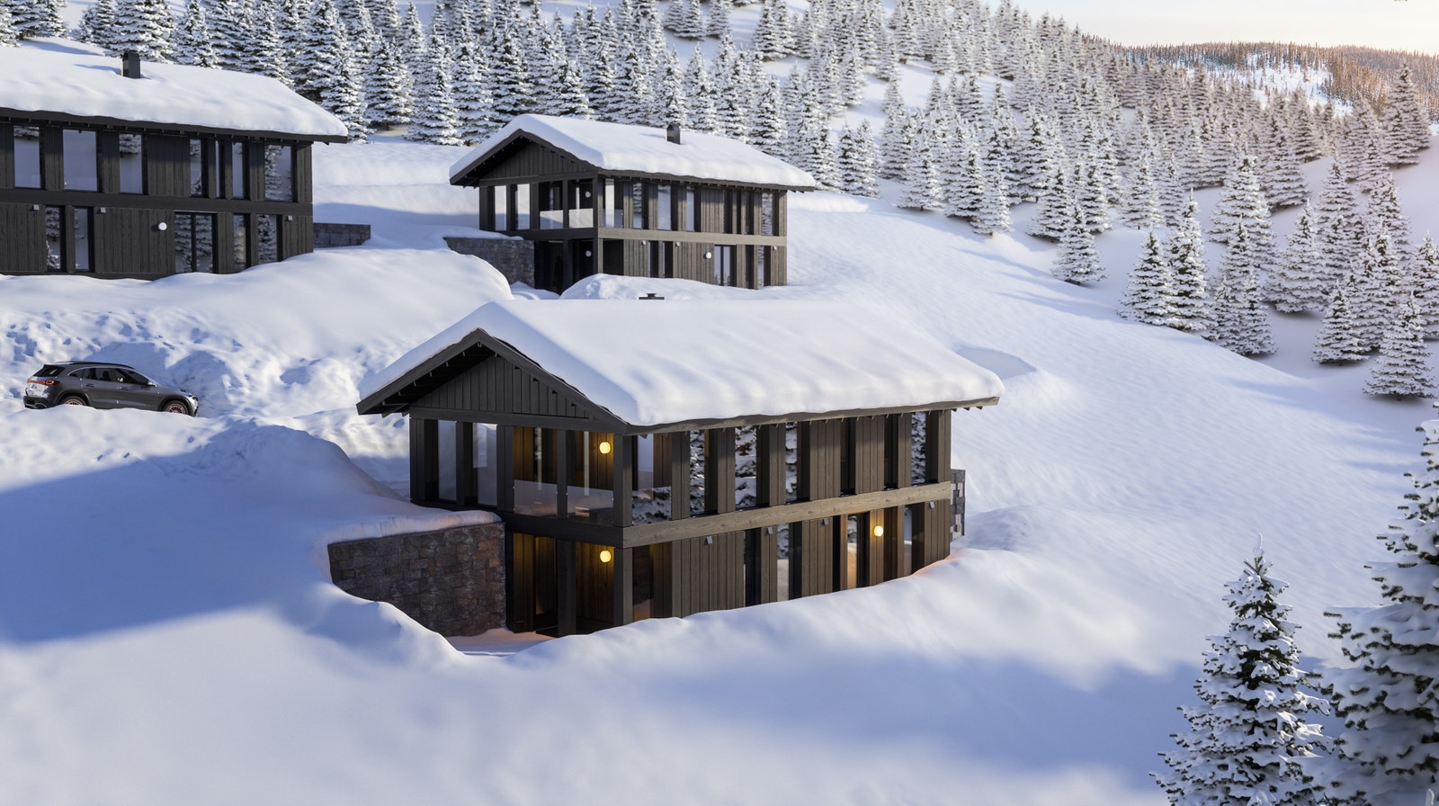 Vy 19 med sokkel Galleribilde