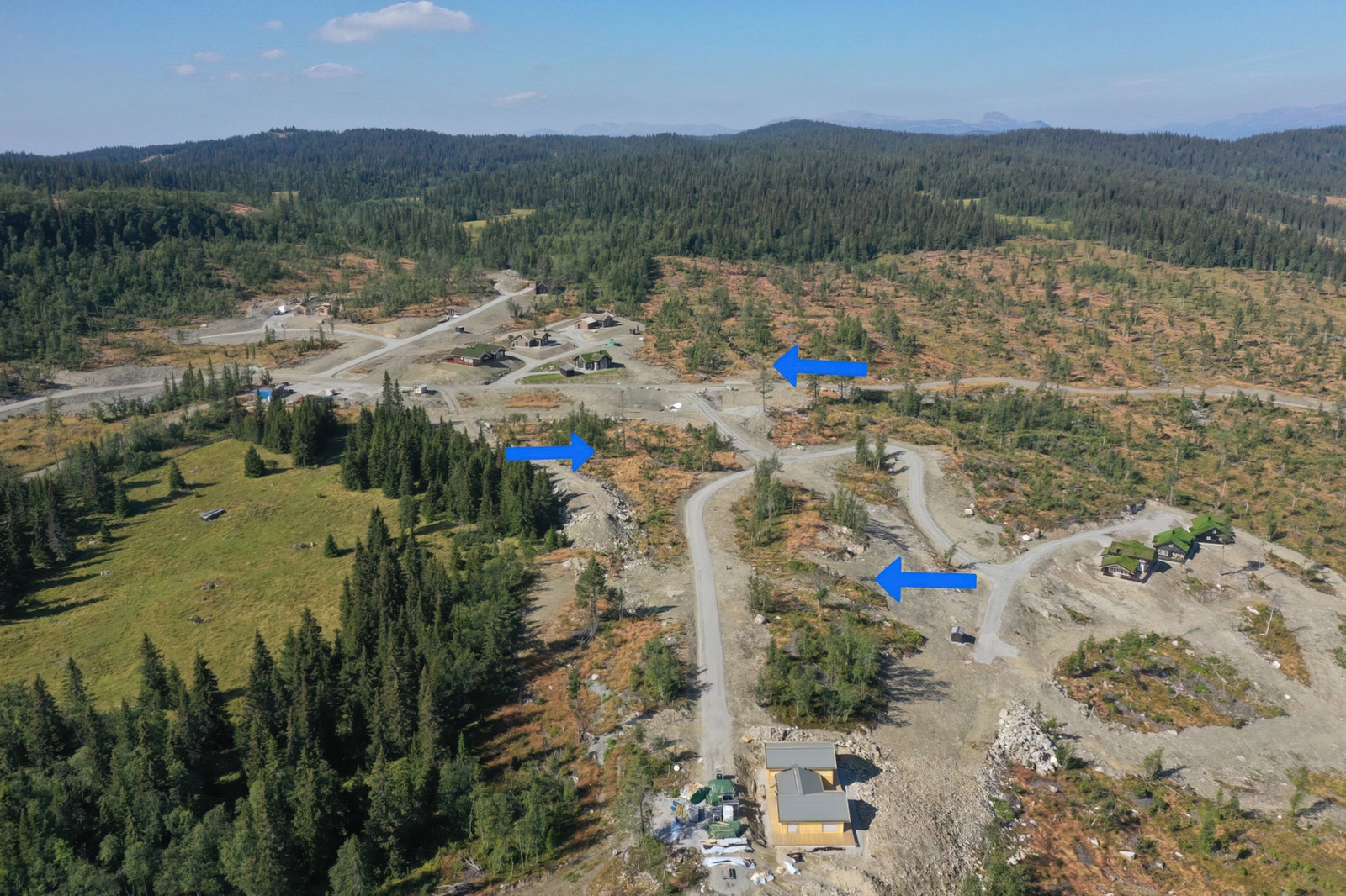 Tomtene omtrentlig markert. Beliggende ved toppen av Gol Skisenter ca 900 moh Galleribilde