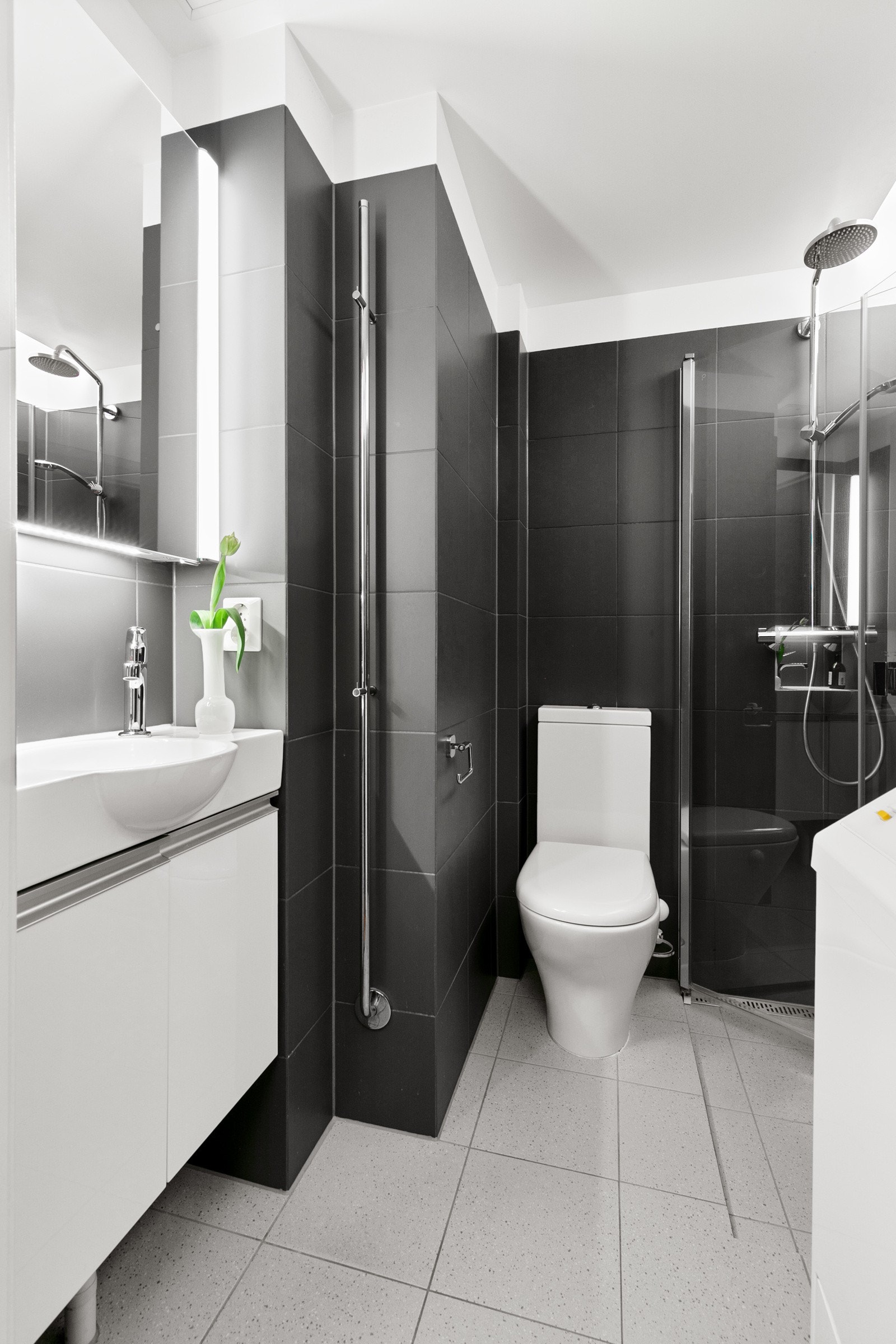 Vaskemaskin på bad kan medfølge Galleribilde