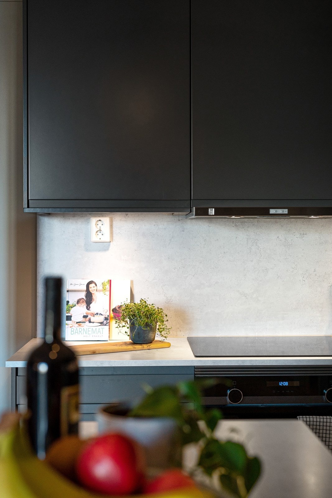 Balansert ventilasjon med avtrekk fra kjøkken og bad, tilluft til oppholdsrom. Galleribilde