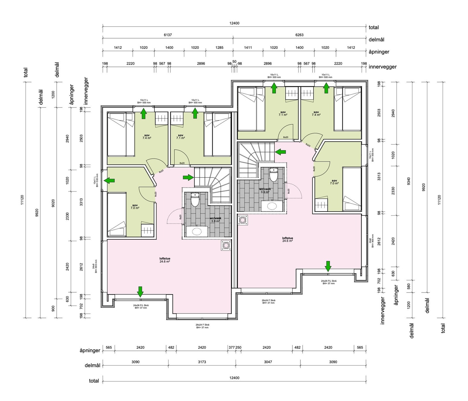 HEMS med 3 soverom og wc som tilvalg Galleribilde