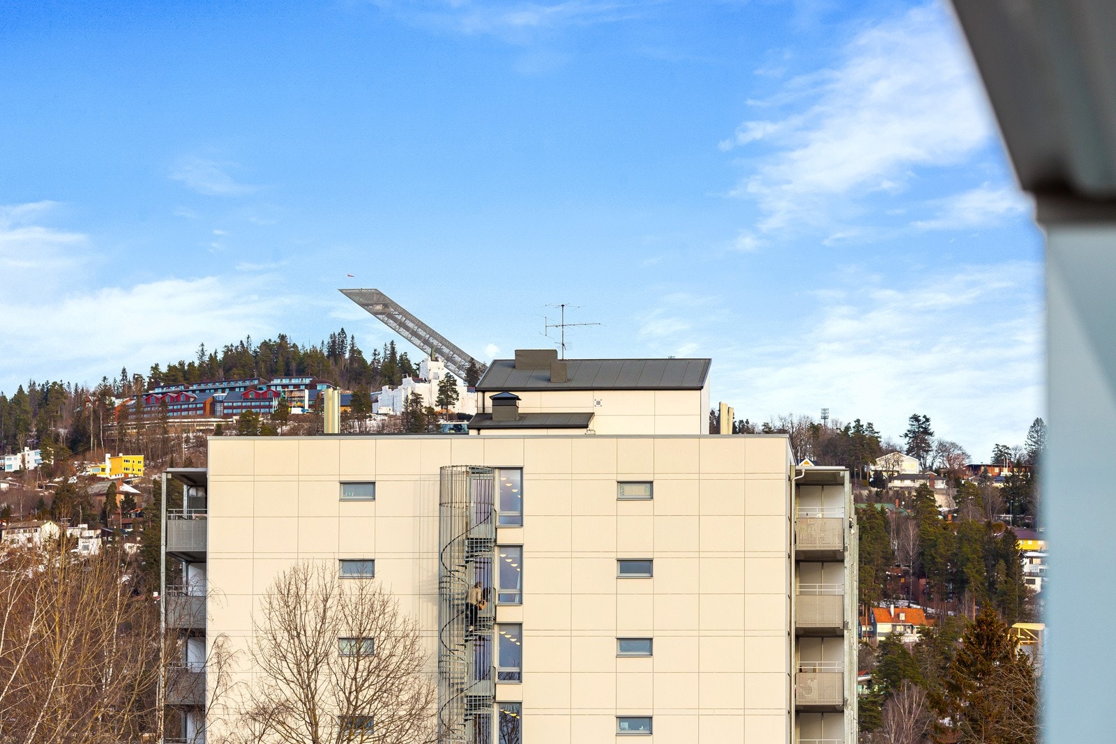 Fin utsikt fra balkongen. Galleribilde