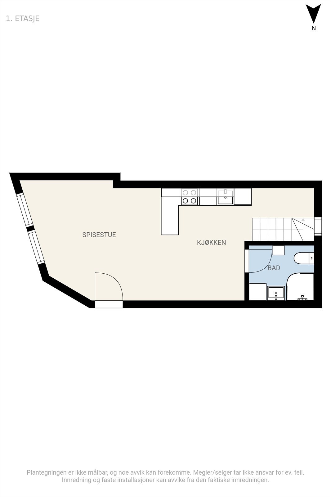 Plantegning 1.etg Galleribilde