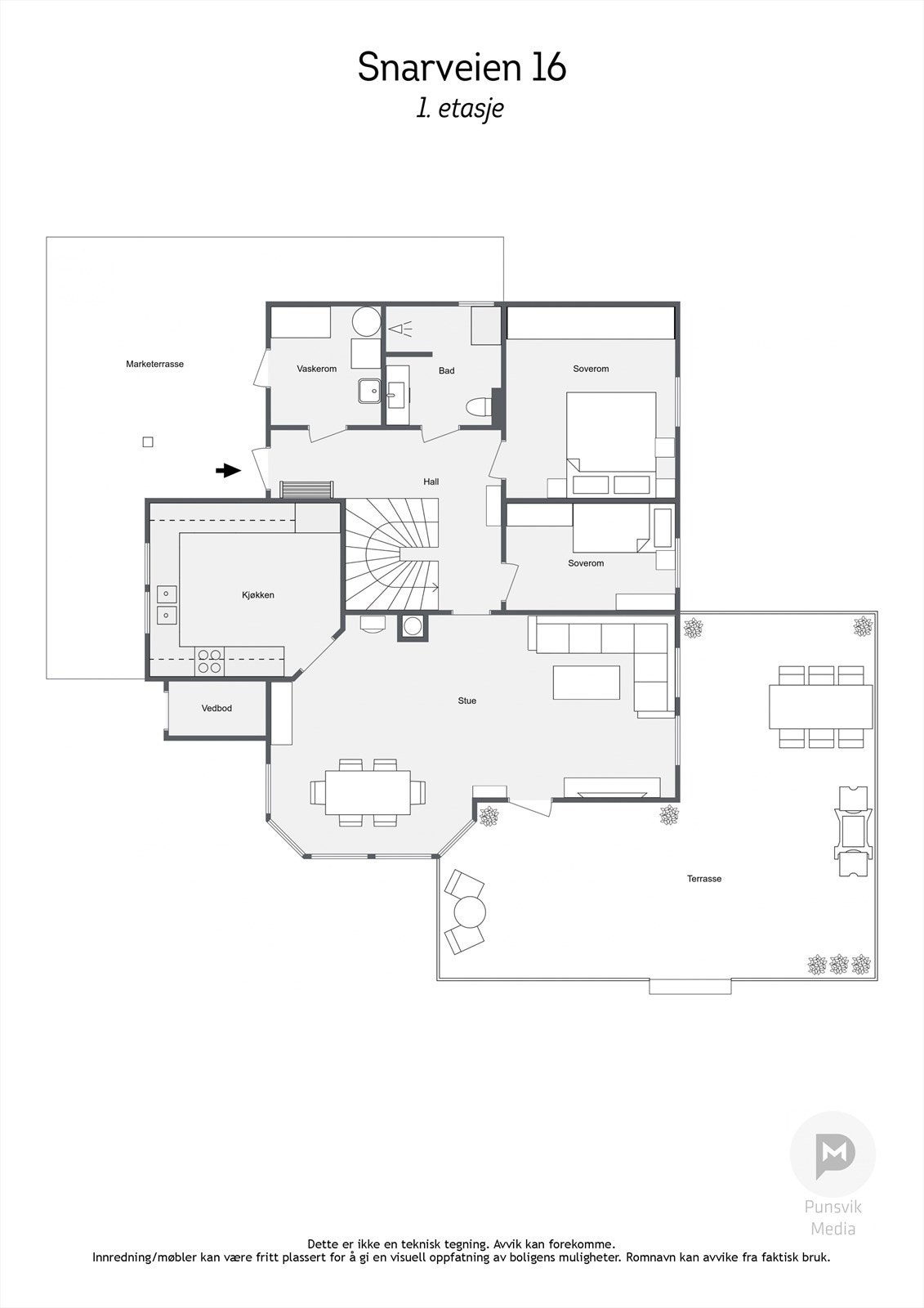 Snarveien 16 - 1. etasje - 2D Galleribilde